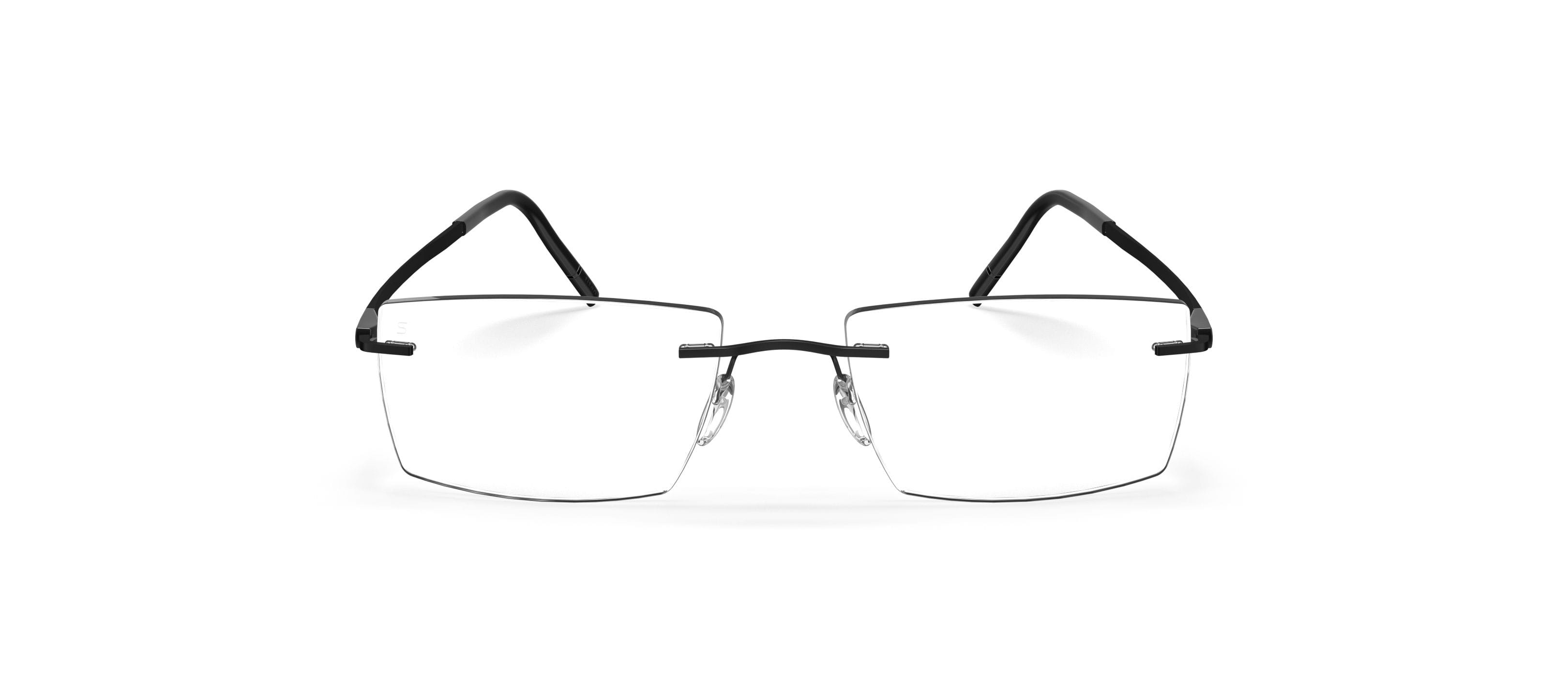 Silhouette 5573 Frame Matt Black Male RimLess Titanium Frame — Matt Black frame — view 2