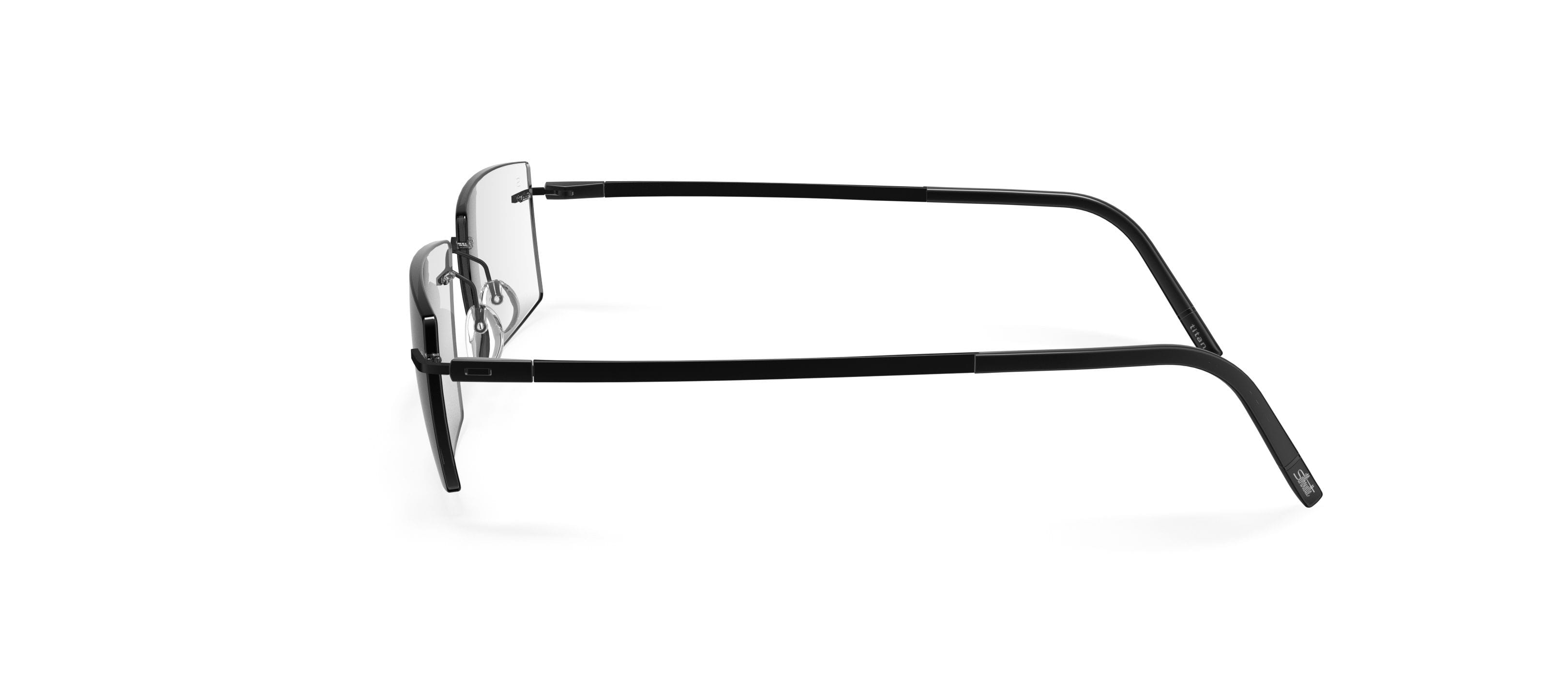 Silhouette 5573 Frame Matt Black Male RimLess Titanium Frame — Matt Black frame — view 3