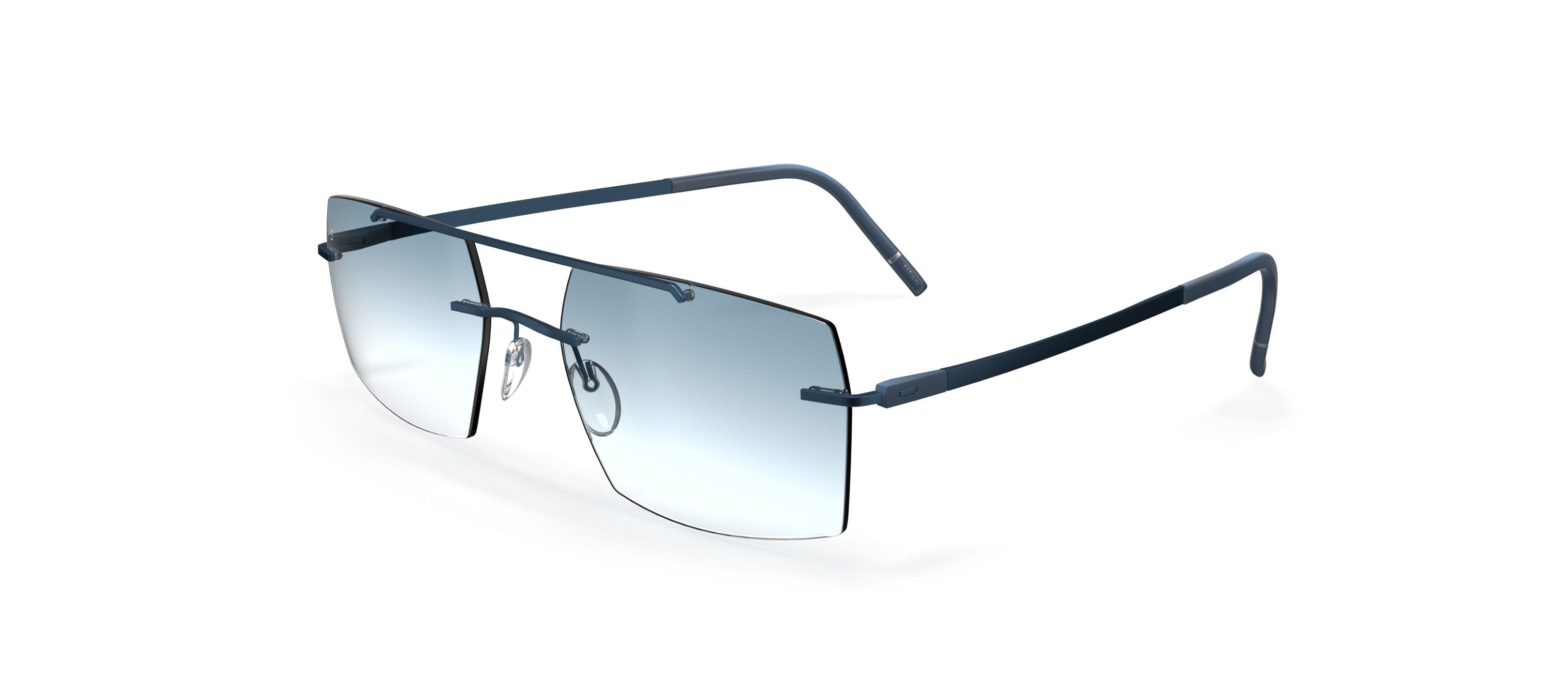 Silhouette 5573 Frame Blue Male RimLess Titanium — Blue frame