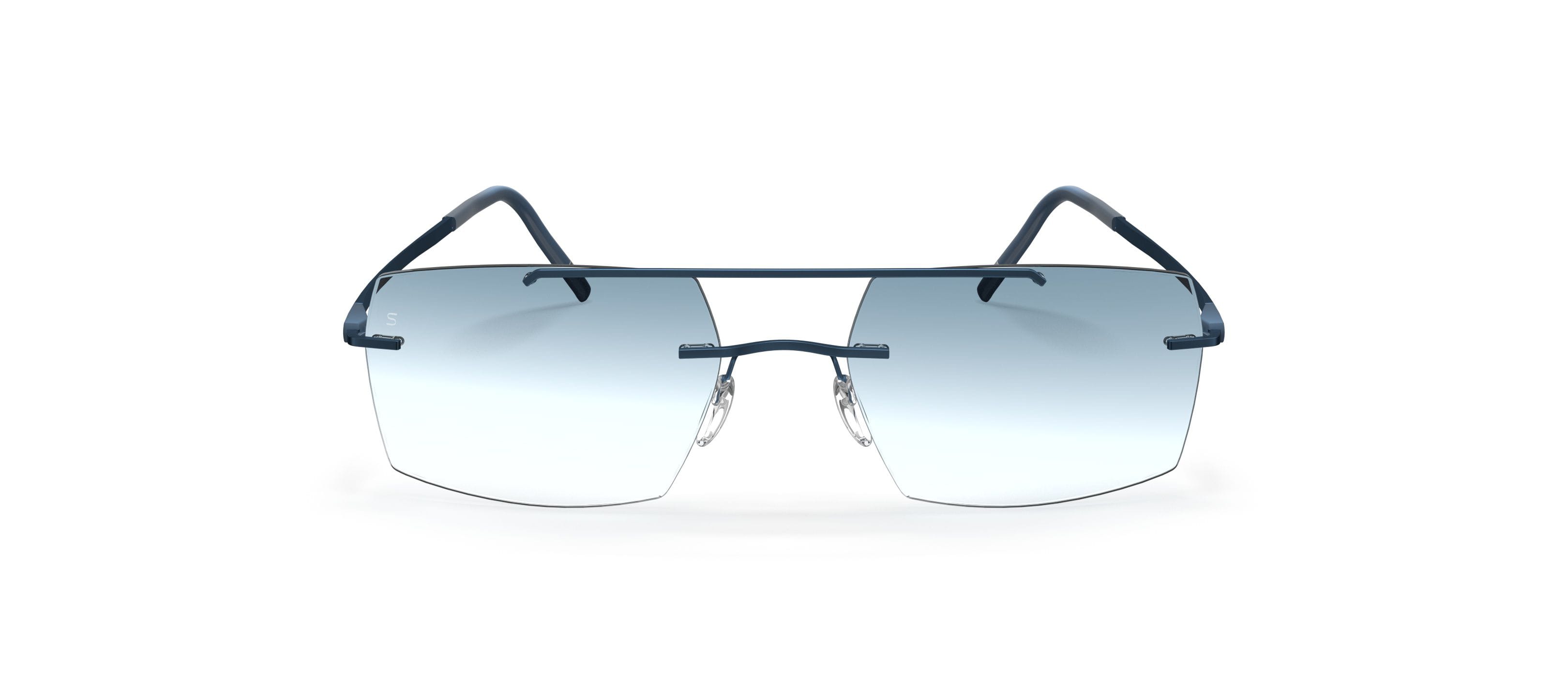 Silhouette 5573 Frame Blue Male RimLess Titanium Frame — Blue frame — view 2