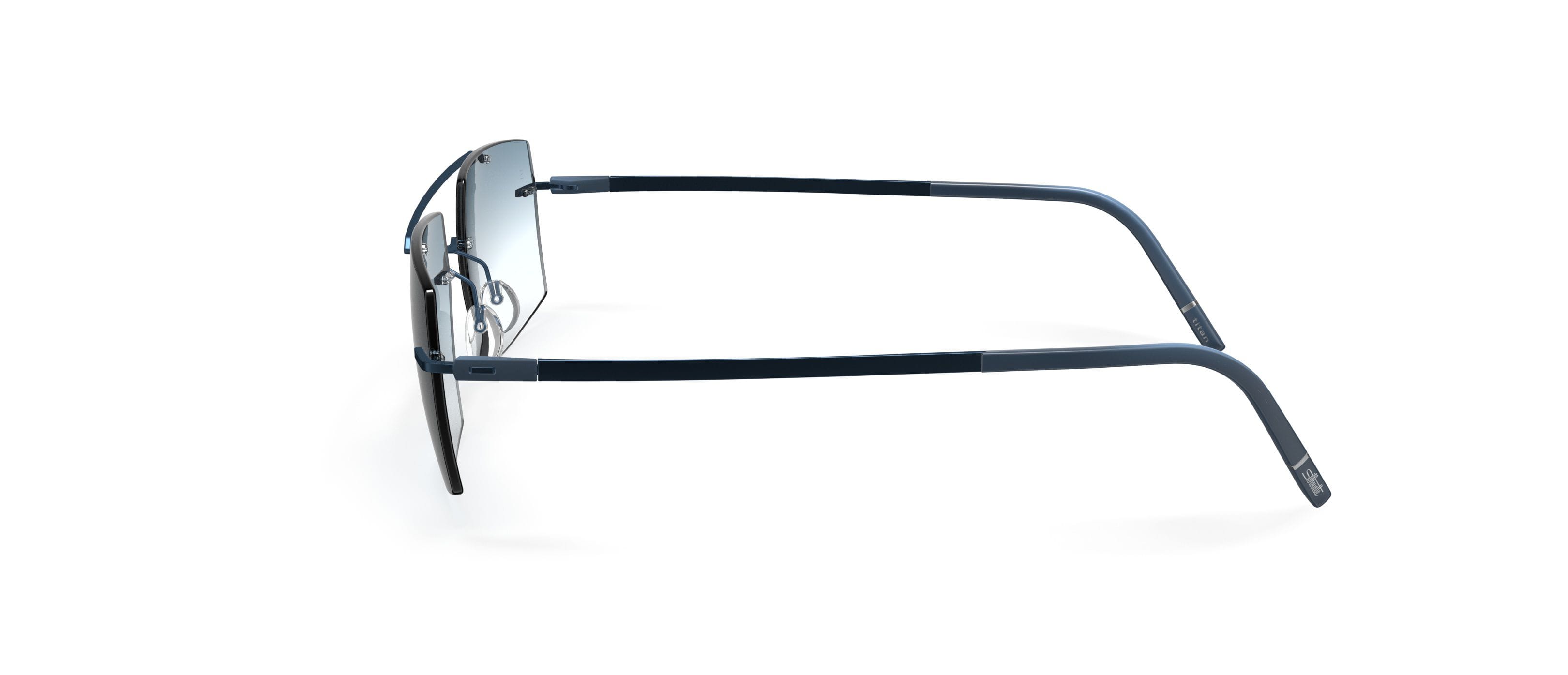 Silhouette 5573 Frame Blue Male RimLess Titanium Frame — Blue frame — view 3