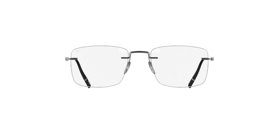 Silhouette SIL 5586 Frame Silver Male RimLess Titanium Frame — Silver frame — view 2