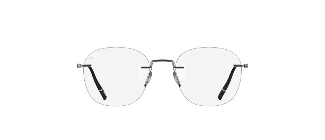 Silhouette SIL 5586 Frame Silver Male RimLess Titanium Frame — Silver frame — view 2