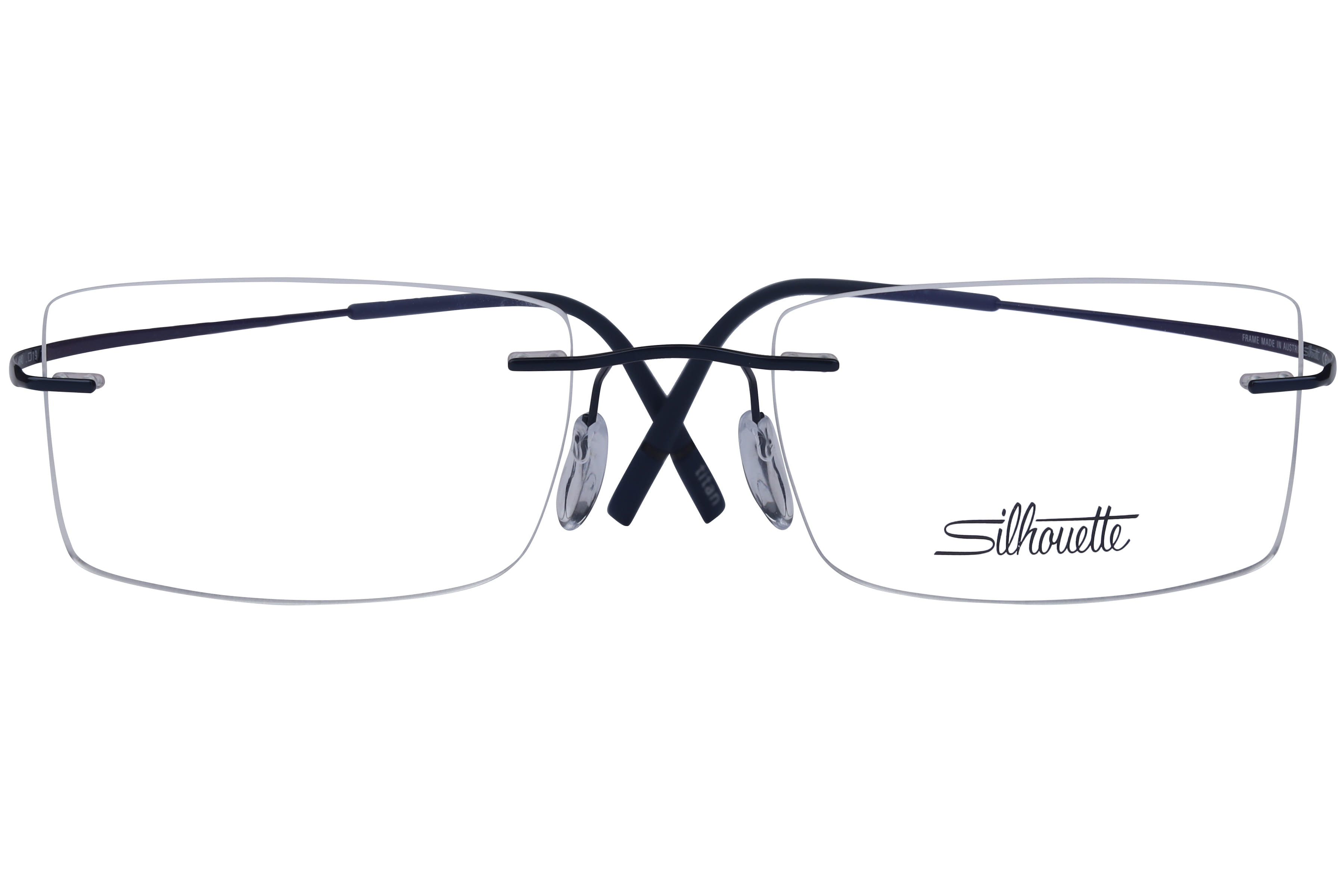 Silhouette SIL 5599 Frame Blue Male RimLess Titanium Frame — Blue frame — view 1