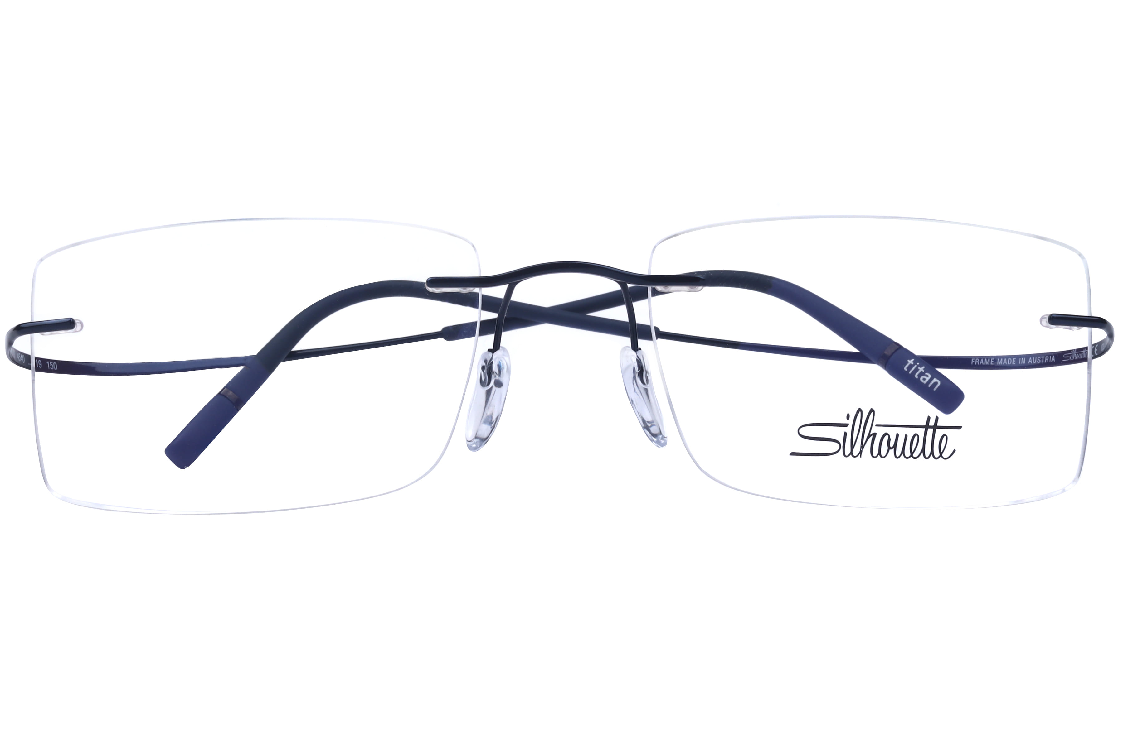 Silhouette SIL 5599 Frame Blue Male RimLess Titanium Frame — Blue frame — view 2