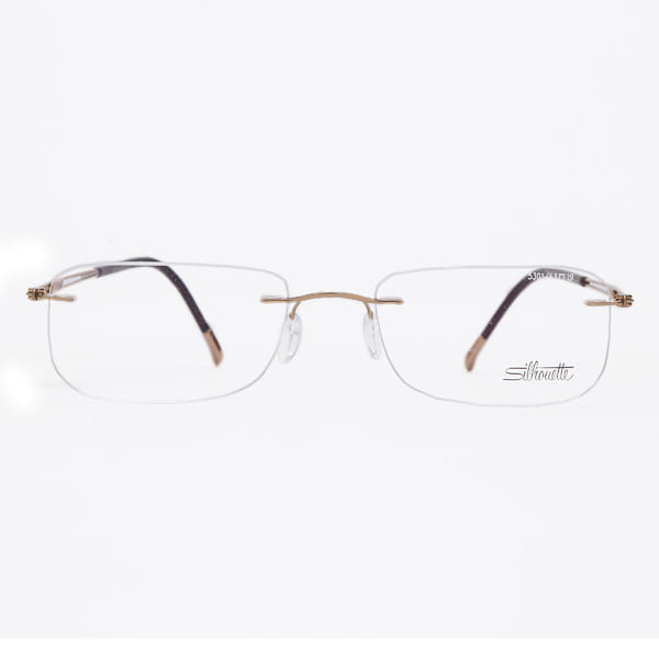 Silhouette 5301 Frame Gold Male RimLess Titanium Frame — Gold frame
