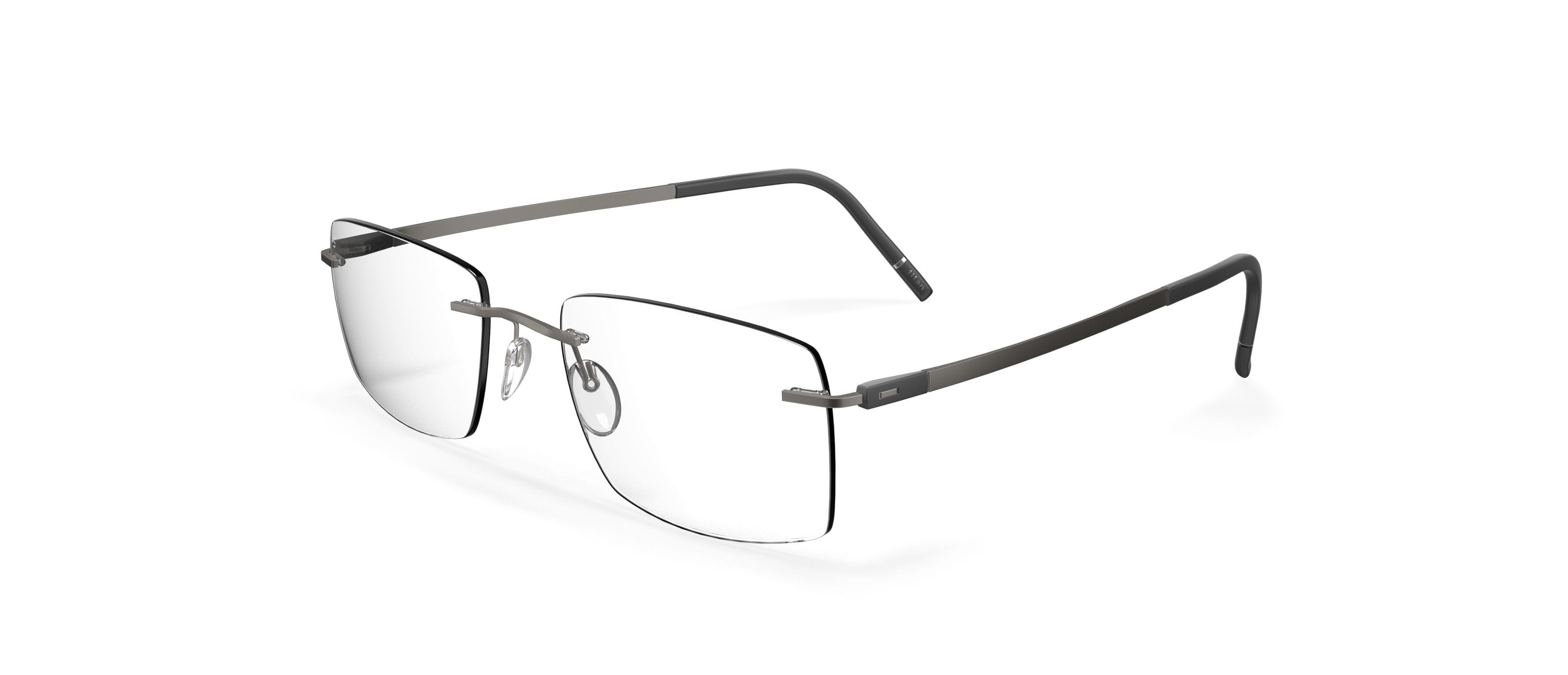 Silhouette 5573 Frame Gun Metal Male RimLess Titanium — Matt Black frame
