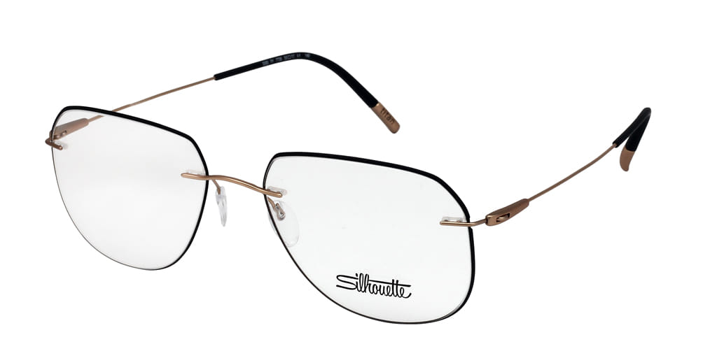 Silhouette 5500 Frame Gold Male RimLess Titanium Frame — Gold frame — alternate view