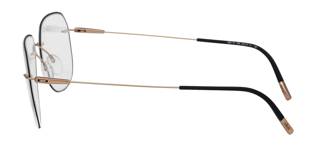 Silhouette 5500 Frame Gold Male RimLess Titanium Frame — Gold frame — view 4