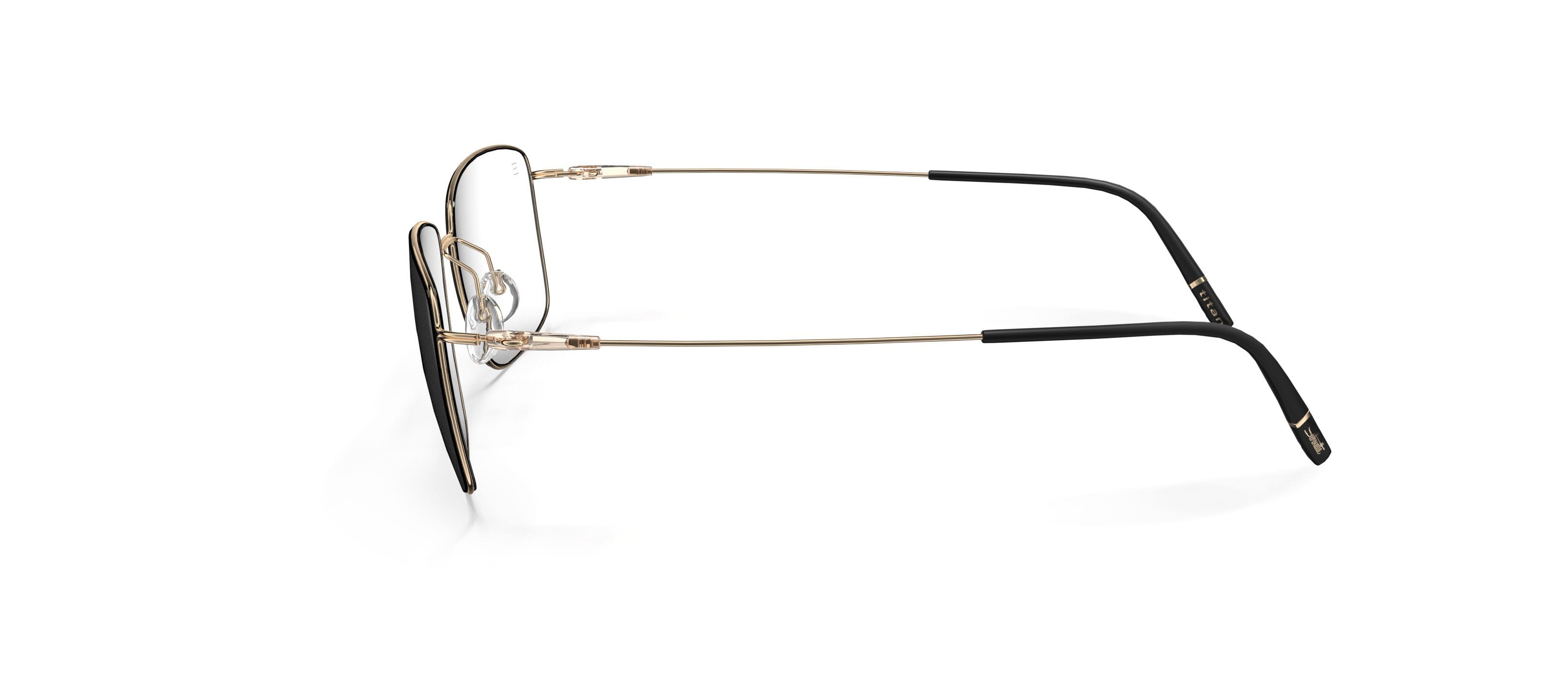 Silhouette 5576/ Frame Gold Male Full Titanium Frame — Gold frame — view 3