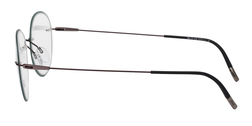 Silhouette 5500 Frame Brown Male RimLess Titanium Frame — Brown frame — view 4