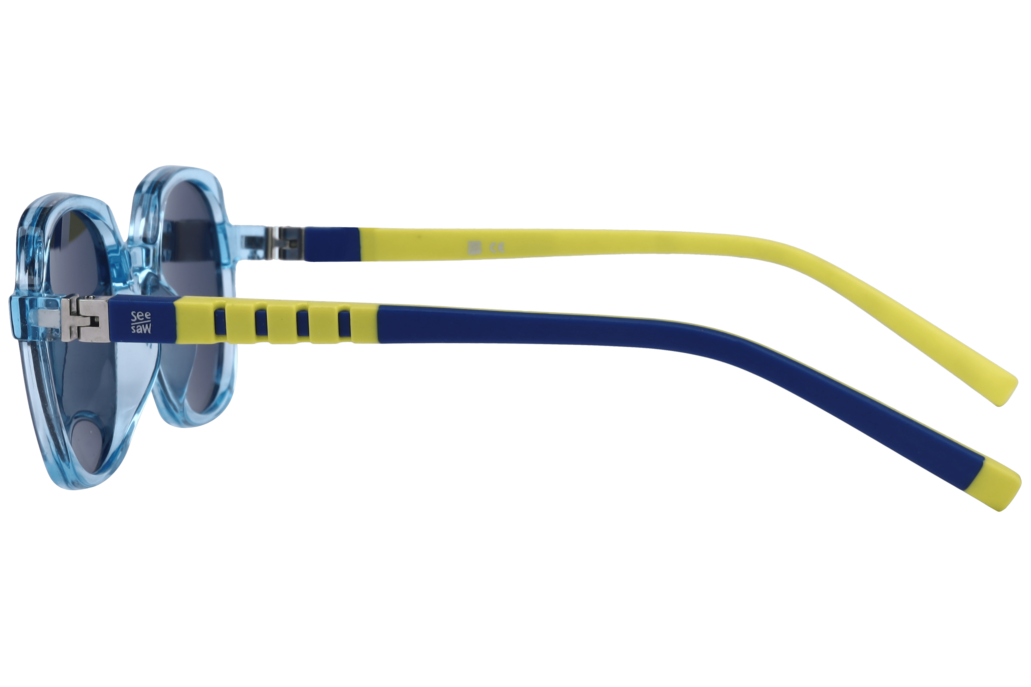 See Saw SS3505 Sunglass Transparent Blue Kids Full Rubber Sunglass — Transparent Blue frame — view 3