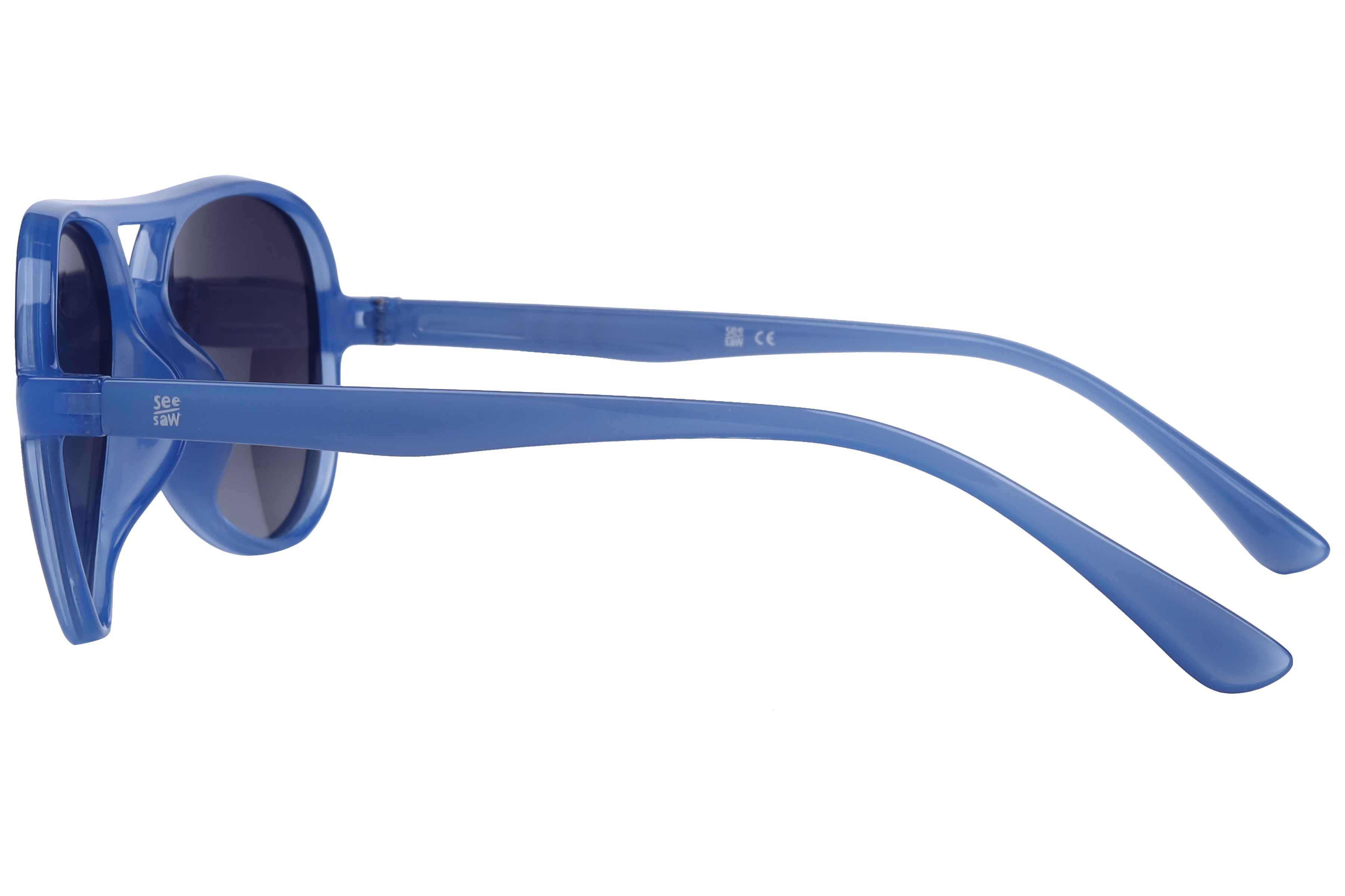 See Saw SS3515 Sunglass Blue Kids Full Shell Sunglass — Blue frame — view 3
