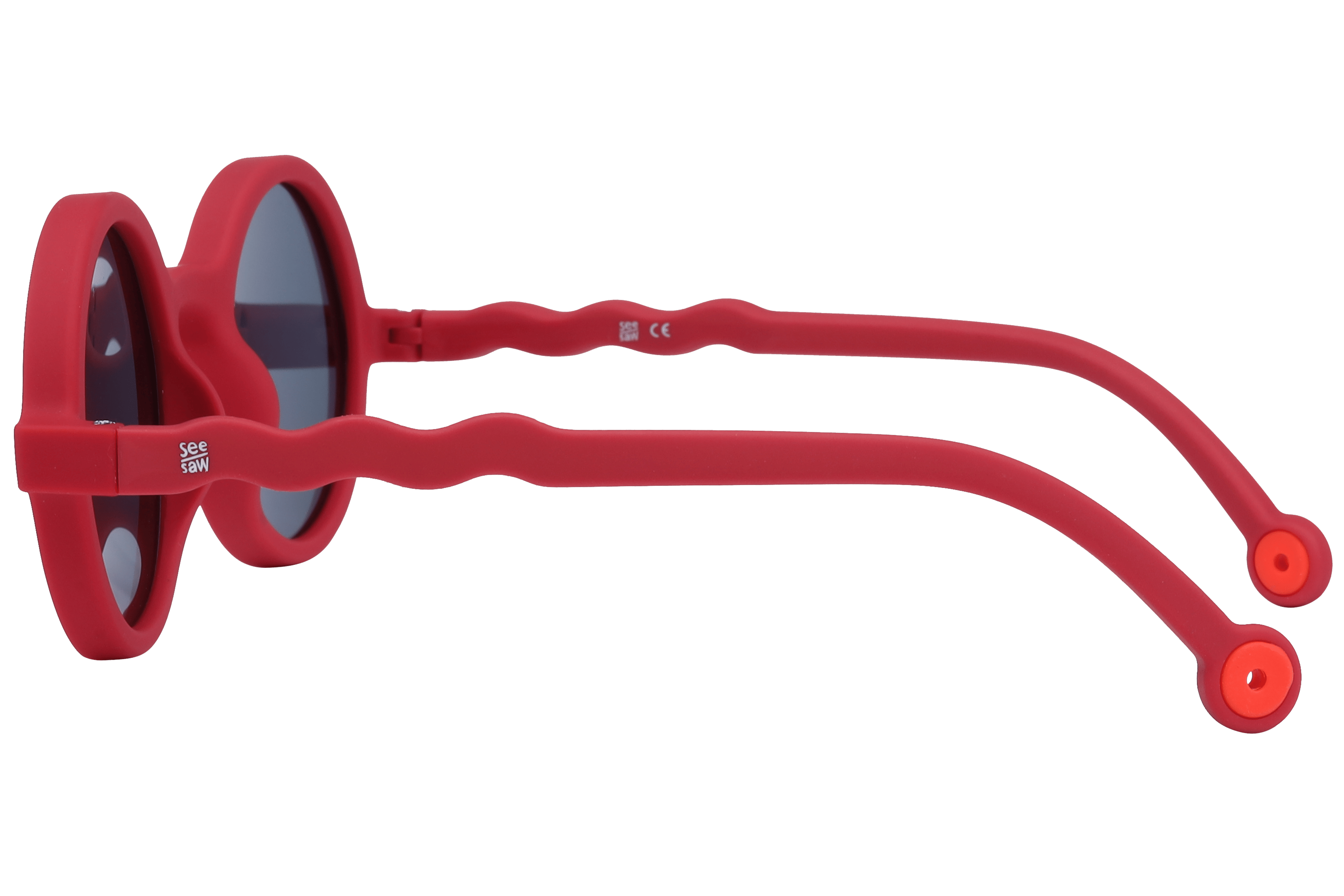 See Saw SS3516 Sunglass Matt Red Kids Full Rubber Sunglass — Matt Red frame — view 3
