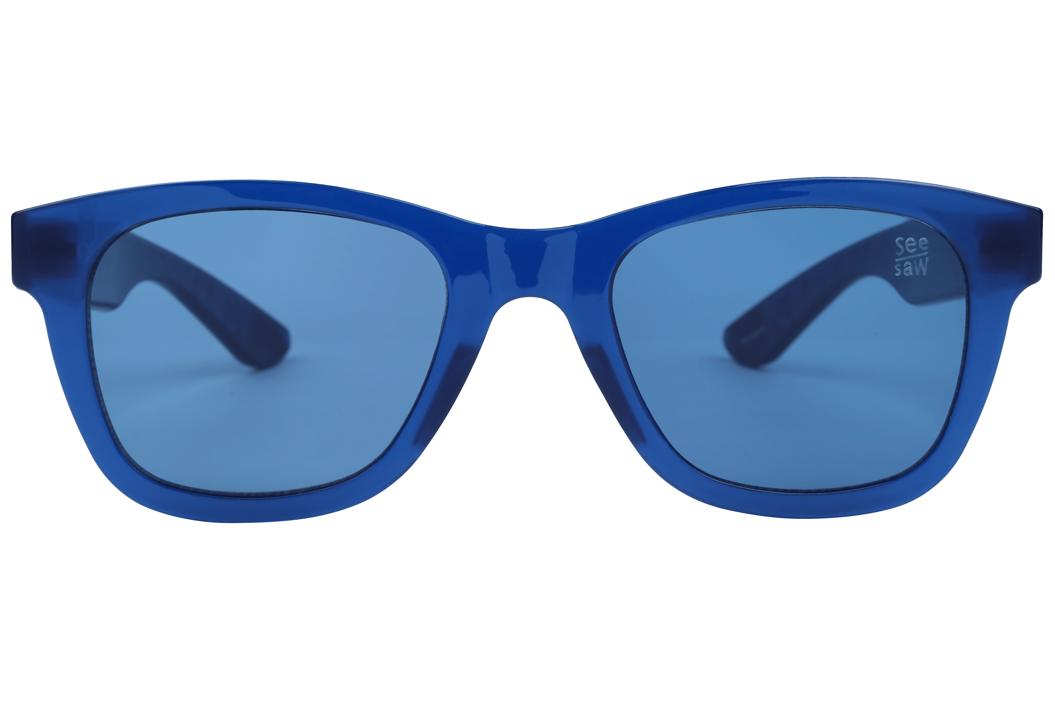See Saw SS-1097 Sunglass Blue Kids Full Shell Sunglass — Blue frame — view 2