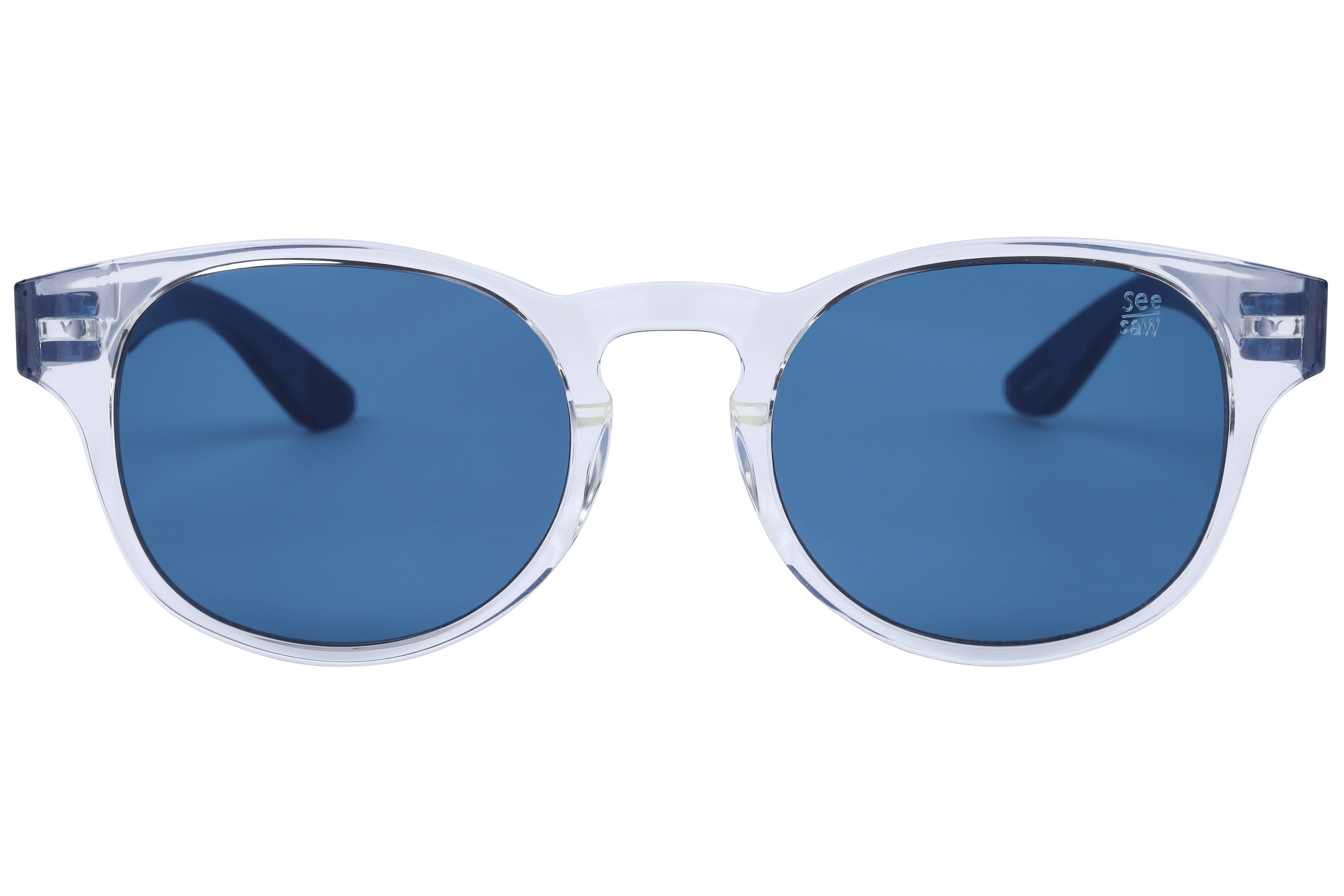 See Saw SS-1098 Sunglass Transparent Kids Full Shell Sunglass — Transparent frame