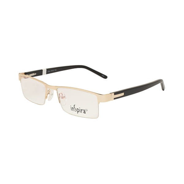 Inspira ES218 Frame Gold Unisex Supra Shell — Gun Metal frame
