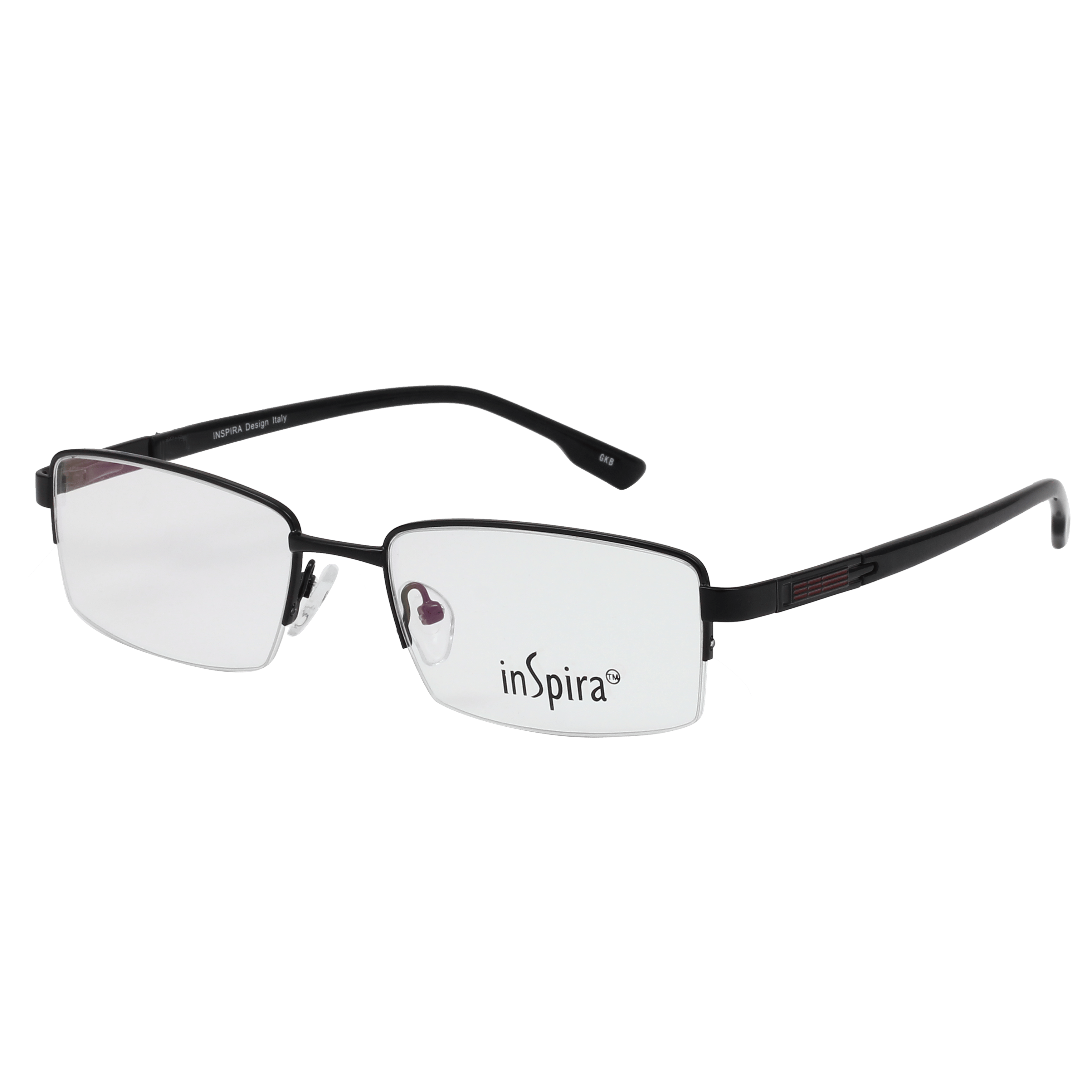 Inspira 0115D Frame Black Male Supra Metal — Gold frame