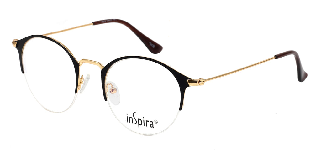 Inspira 4418D Frame Black Unisex Supra Metal Frame — Black frame — view 2