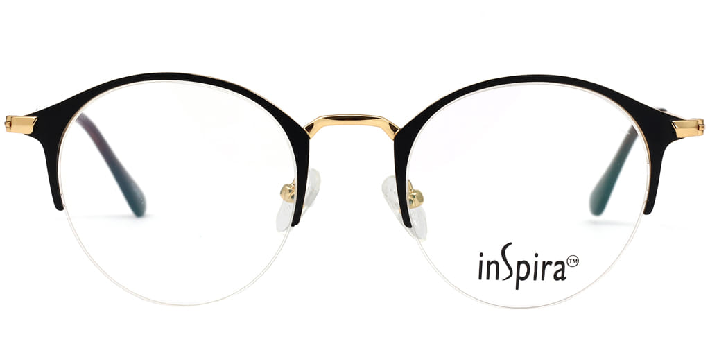 Inspira 4418D Frame Black Unisex Supra Metal Frame — Black frame — view 3