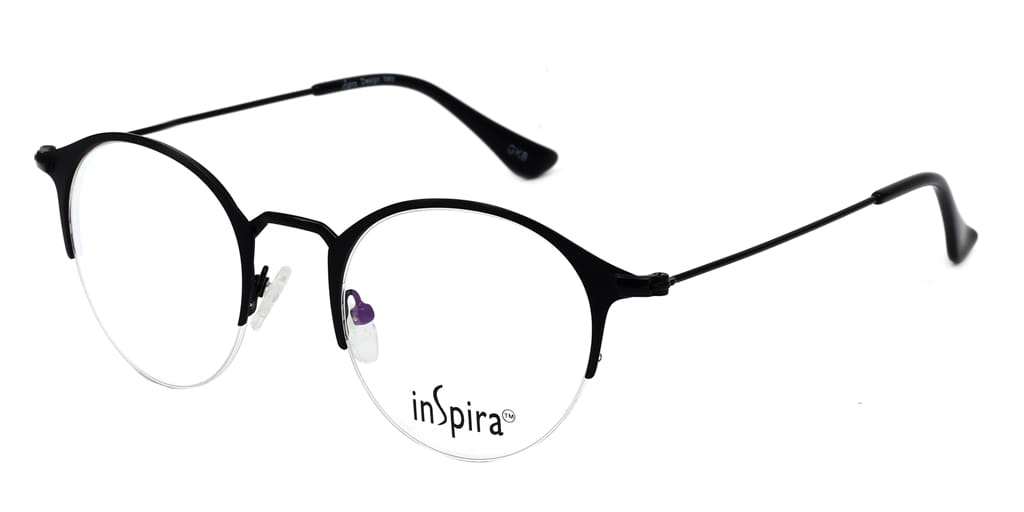 Inspira 4418D Frame Black Unisex Supra Metal Frame — Black frame — view 2