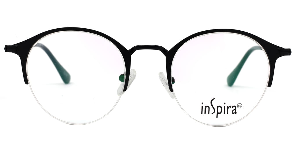 Inspira 4418D Frame Black Unisex Supra Metal Frame — Black frame — view 3