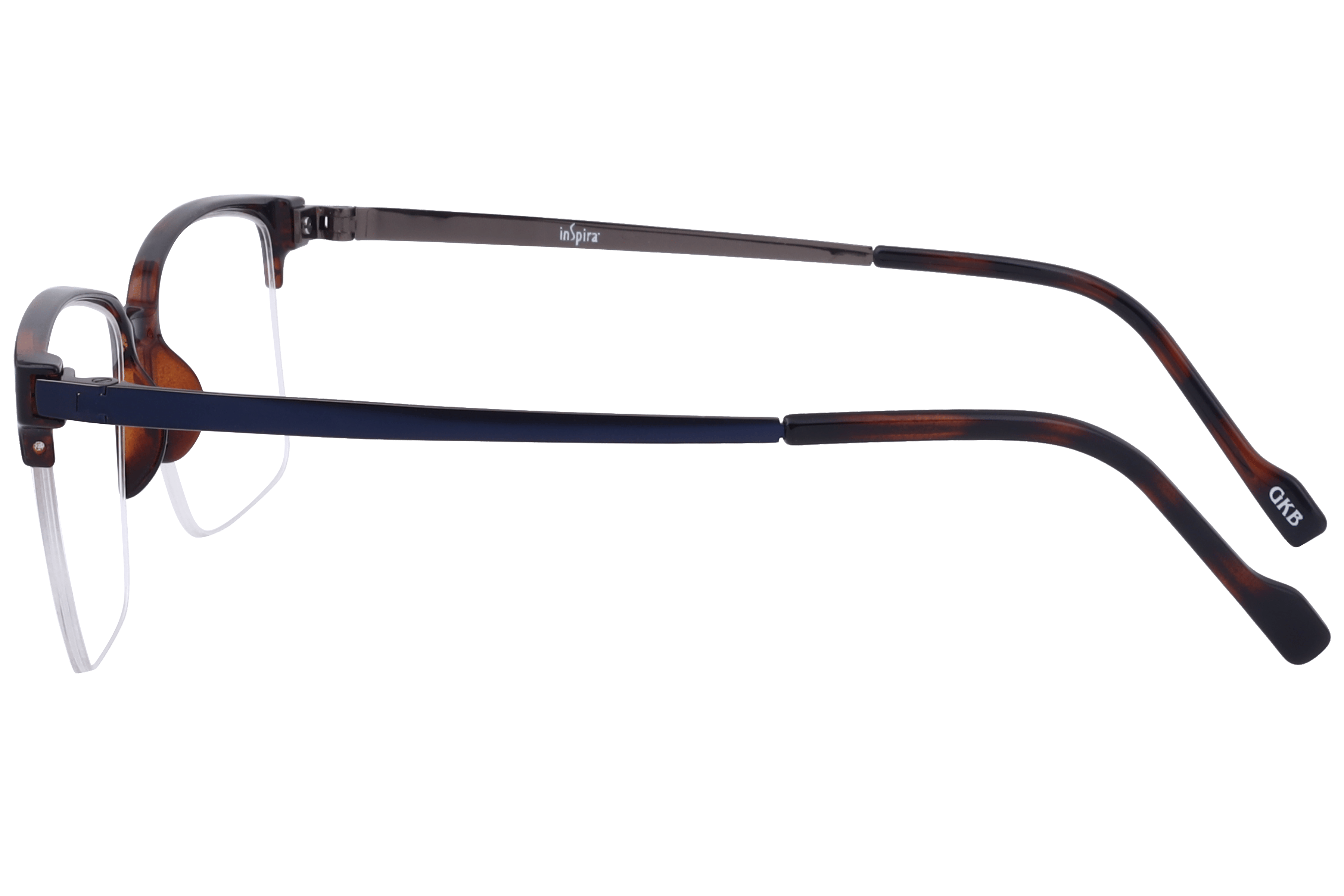 Inspira 6602 Frame Tortoise Male Supra Metal Frame — Tortoise frame — view 3
