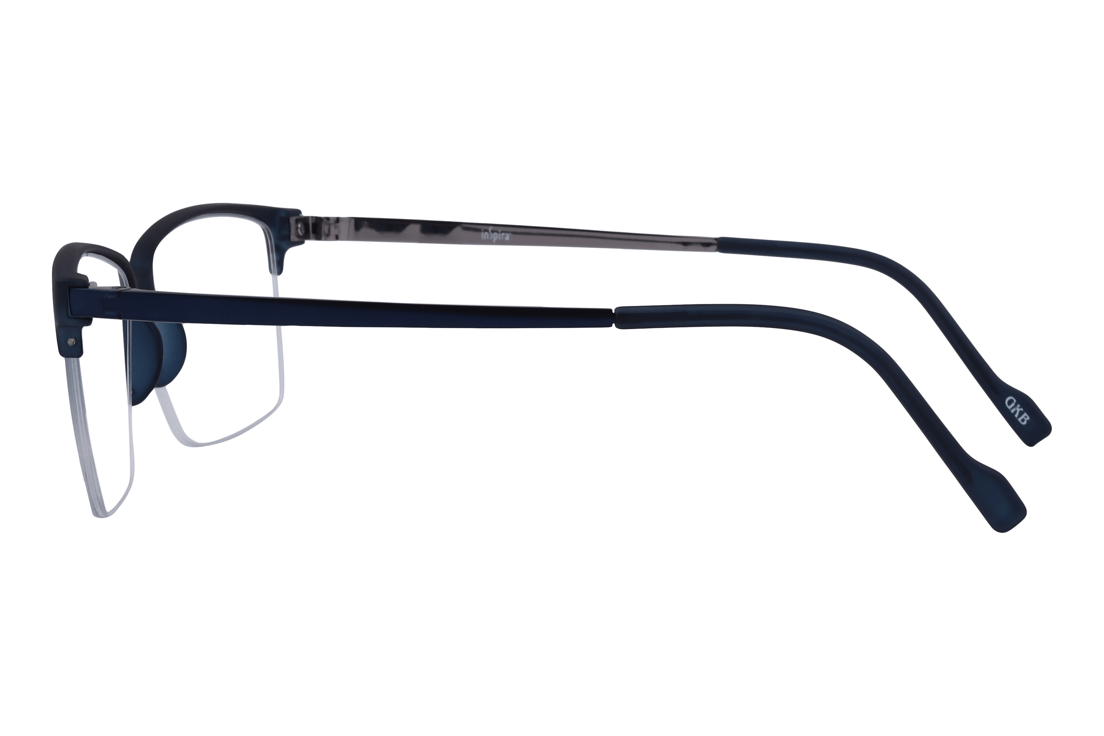 Inspira 6602 Frame Blue Male Supra Metal Frame — Blue frame — view 3