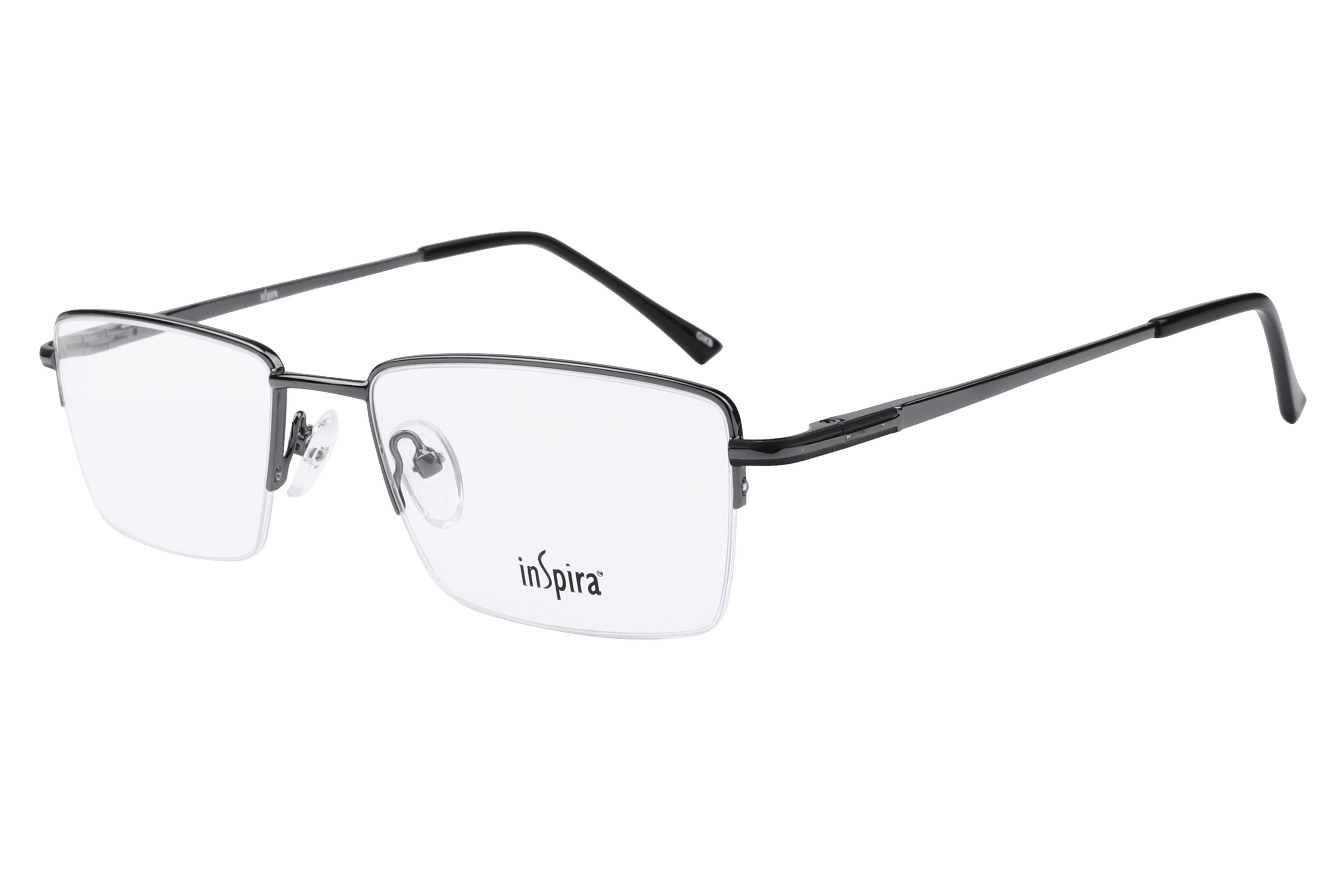 Inspira 17235-DW Frame Gun Metal Male Supra Metal — Black frame