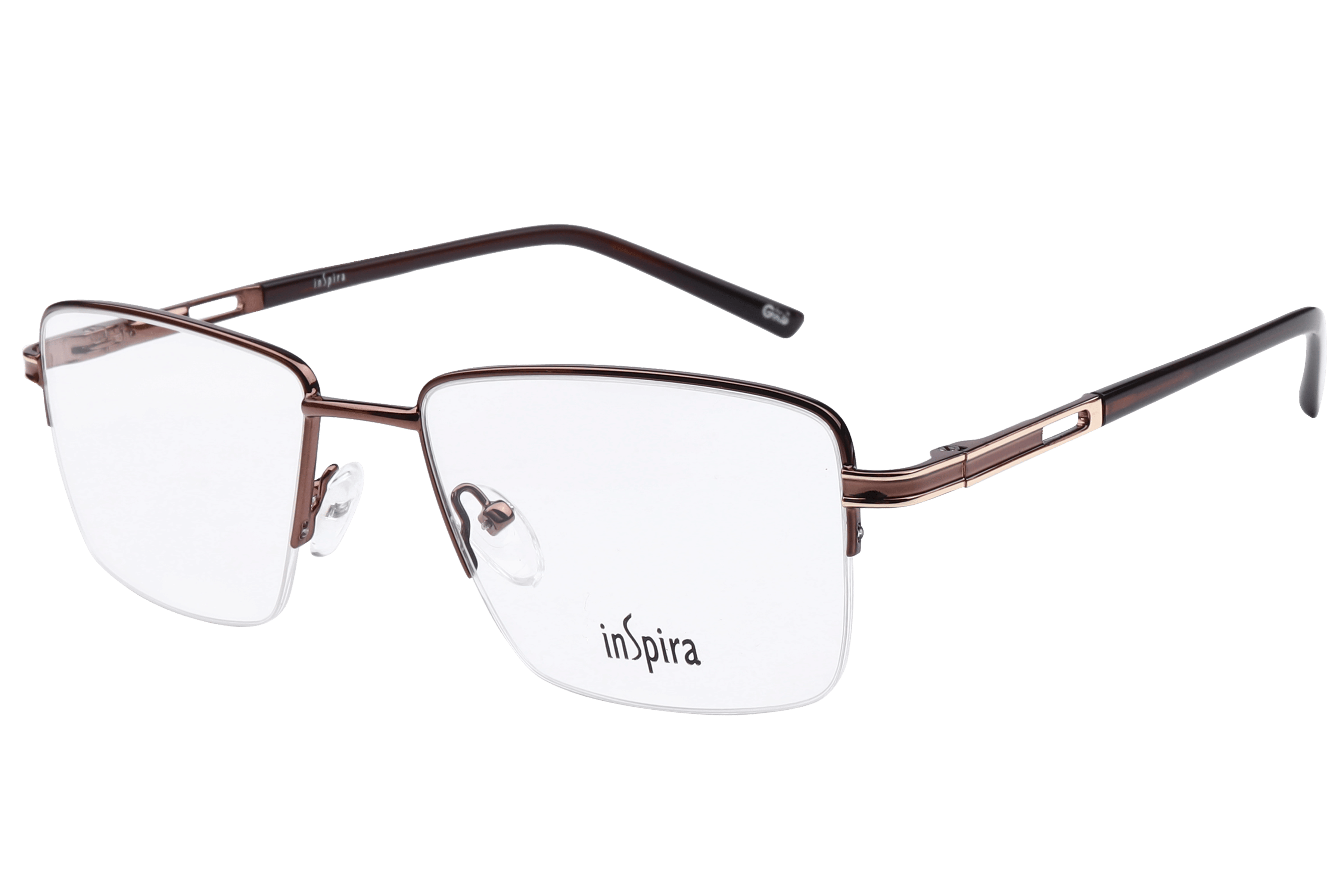 Inspira 17237--DW Frame Brown Male Supra Metal — Brown frame