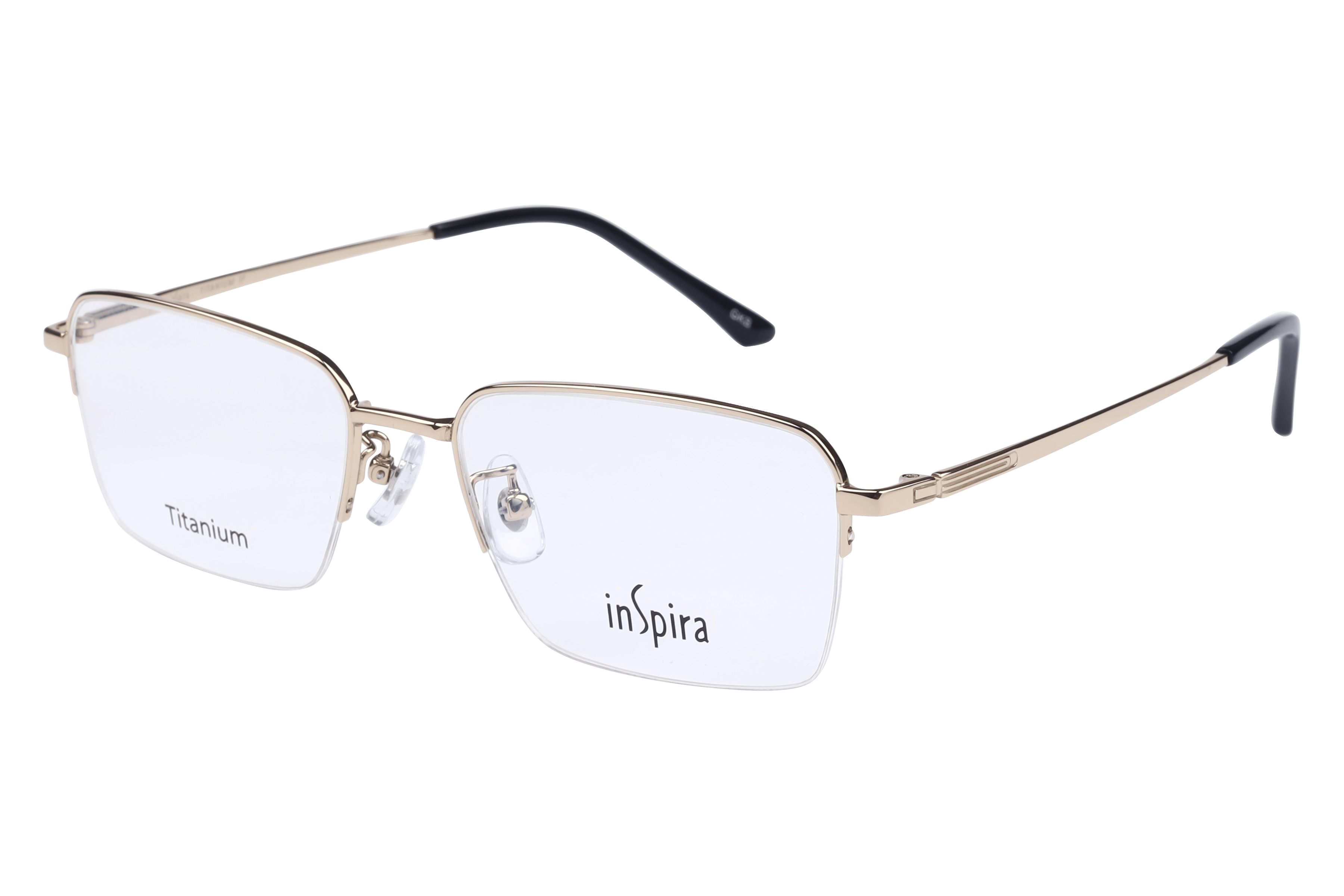 Inspira 15318 Frame Gold Male Supra Titanium Frame — Gold frame — alternate view