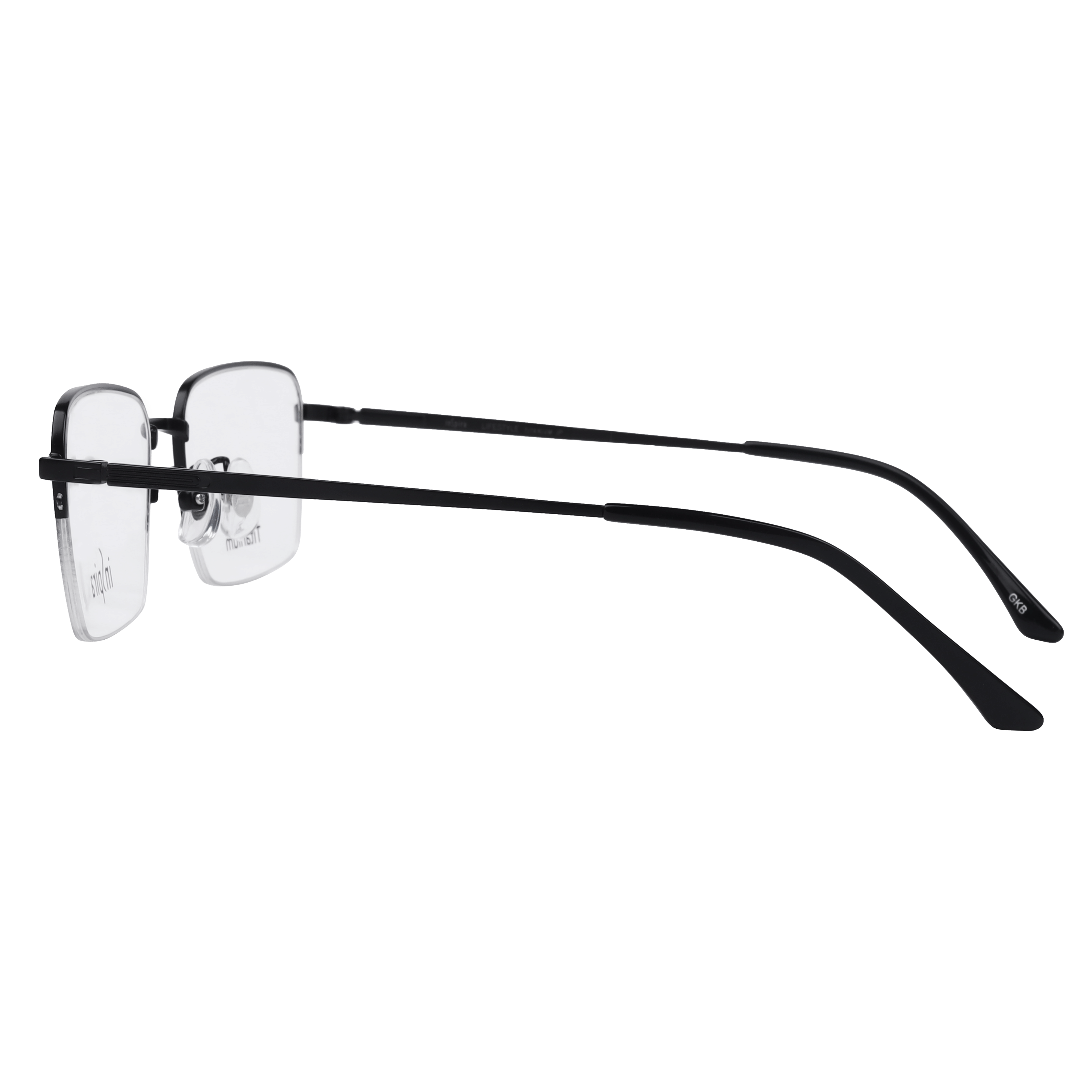 Inspira 15318 Frame Matt Black Male Supra Titanium Frame — Matt Black frame — view 3
