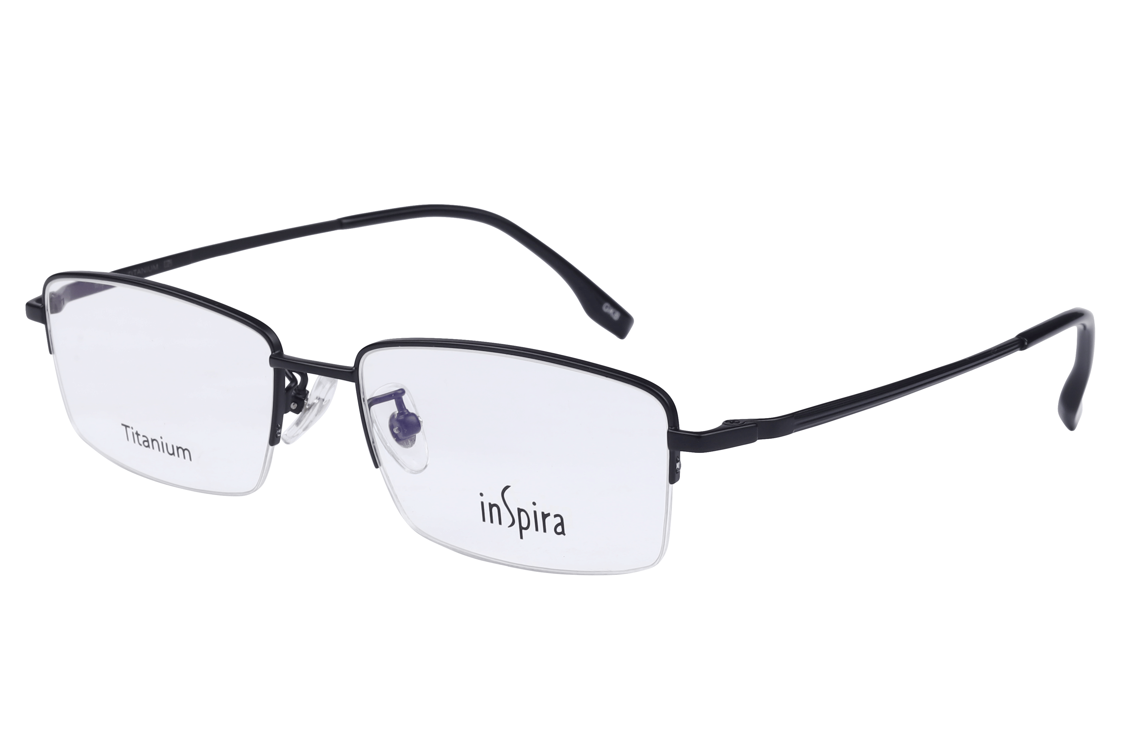 Inspira H0721 Frame Matt Black Male Supra Titanium Frame — Matt Black frame — alternate view