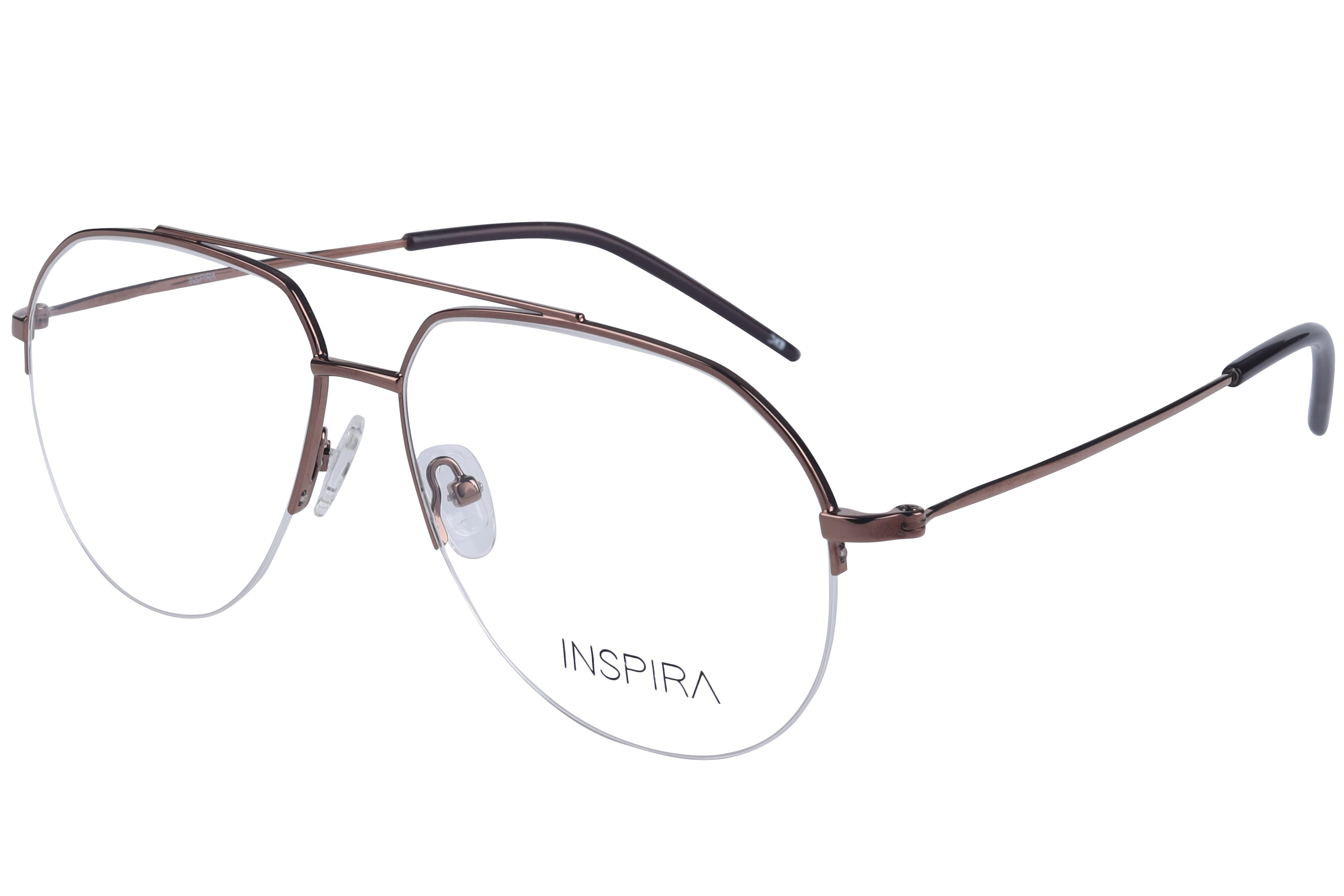 Inspira 20838-EW Frame Brown Male Supra Metal Frame — Brown frame — view 1