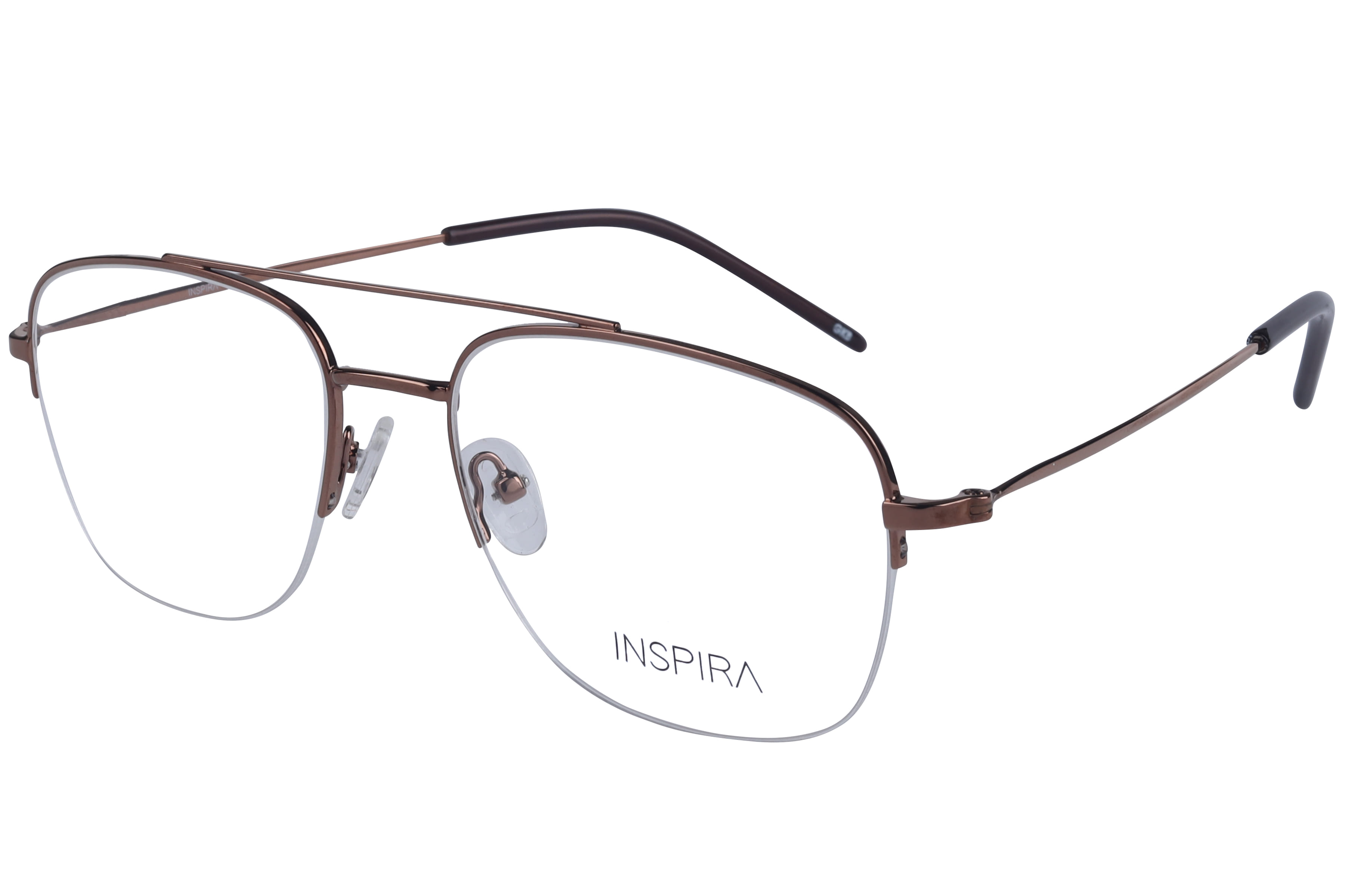 Inspira 20839-EW Frame Brown Male Supra Metal Frame — Brown frame — view 1
