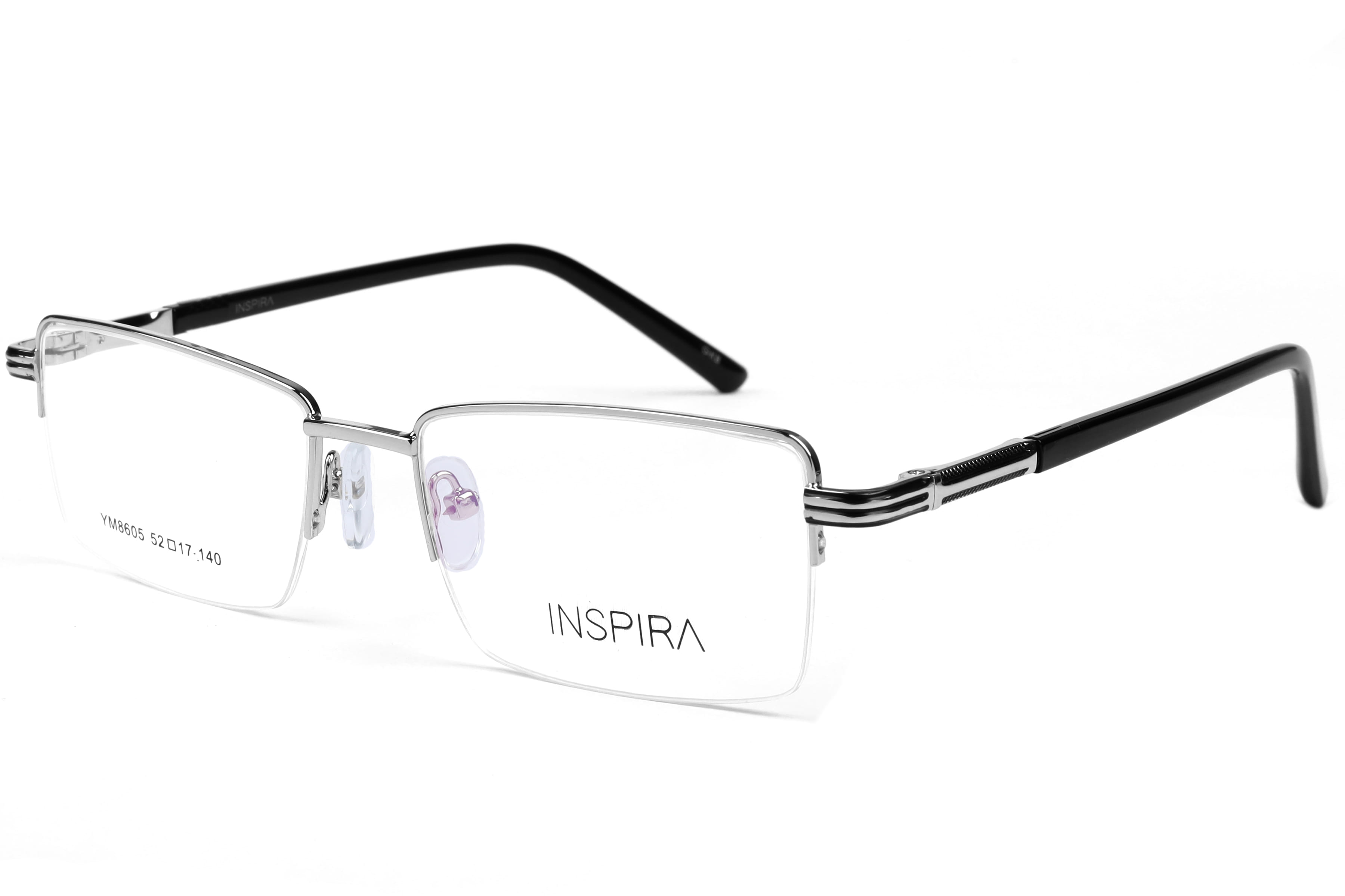 Inspira YM8605 Frame Silver Male Supra Metal Frame — Silver frame — view 1