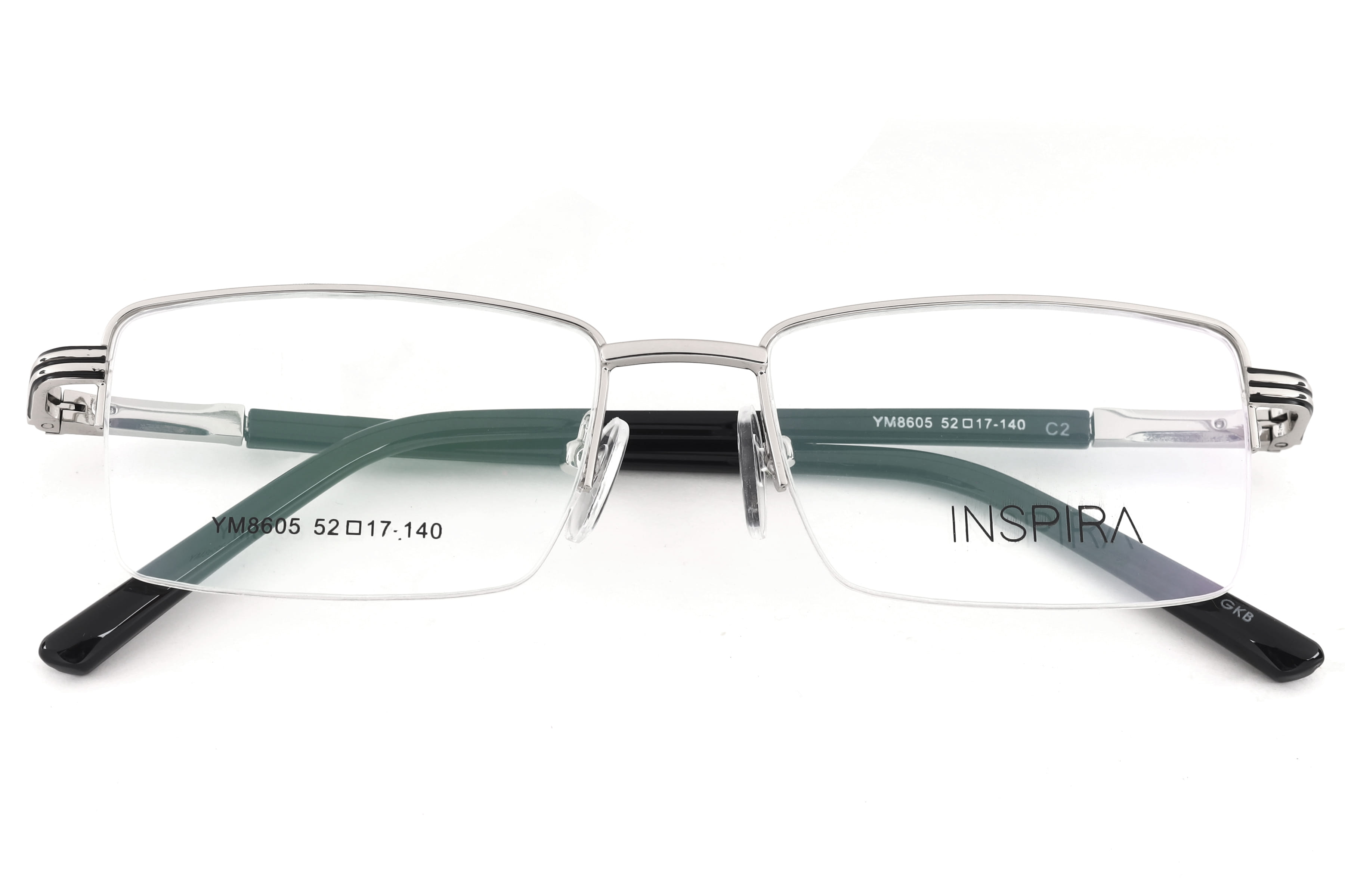 Inspira YM8605 Frame Silver Male Supra Metal Frame — Silver frame — view 3