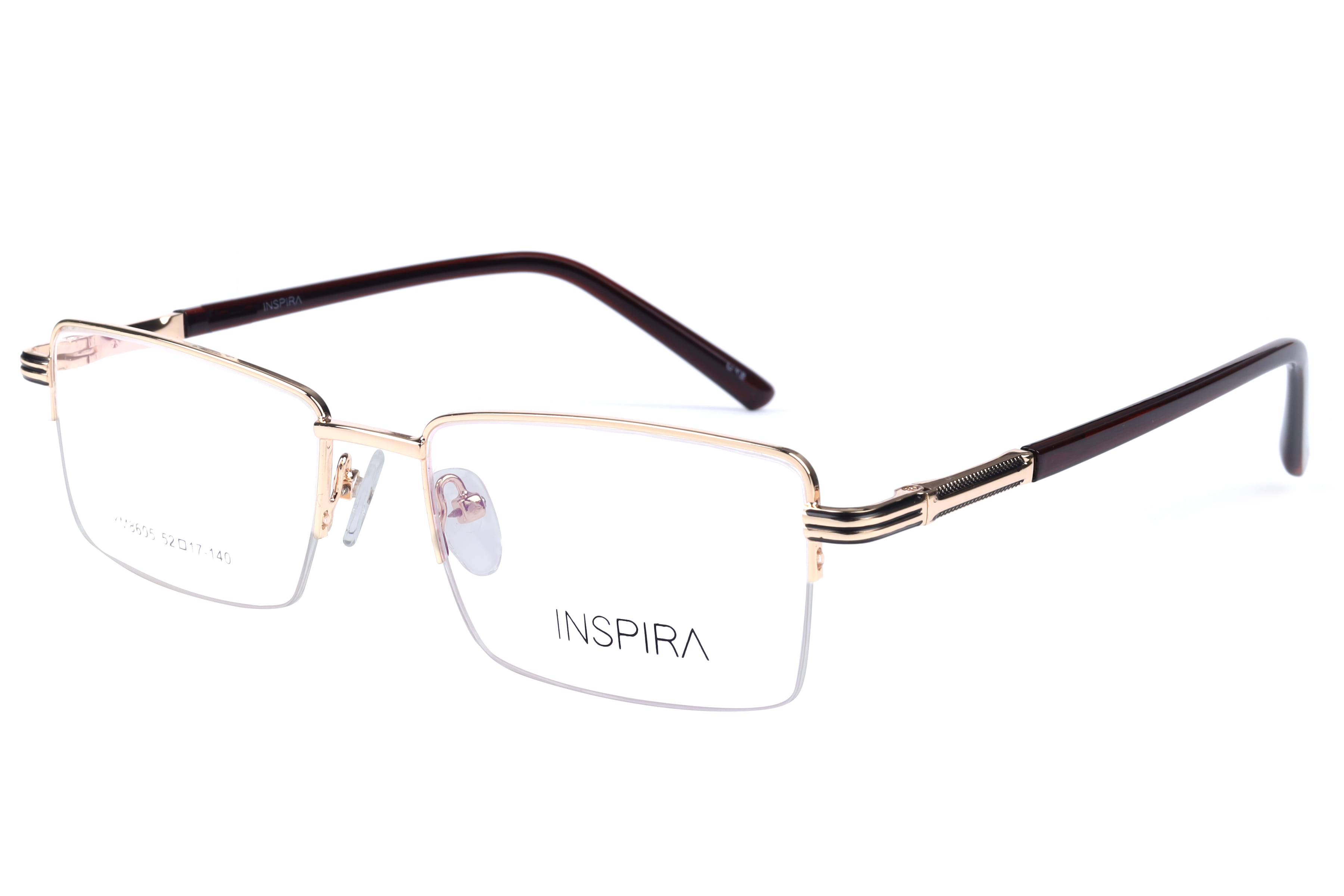 Inspira YM8605 Frame Gold Male Supra Metal Frame — Gold frame — view 1