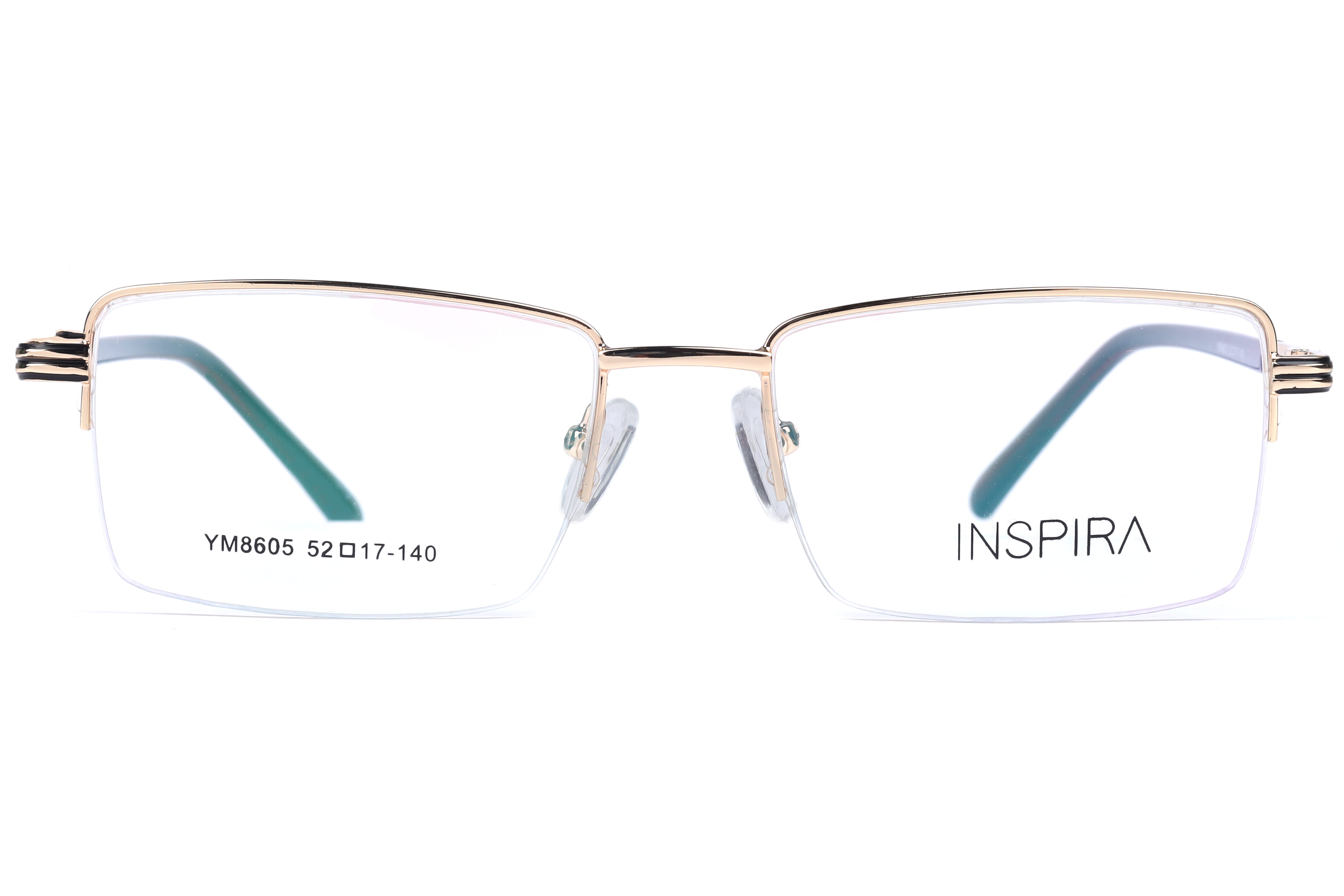 Inspira YM8605 Frame Gold Male Supra Metal Frame — Gold frame — view 2