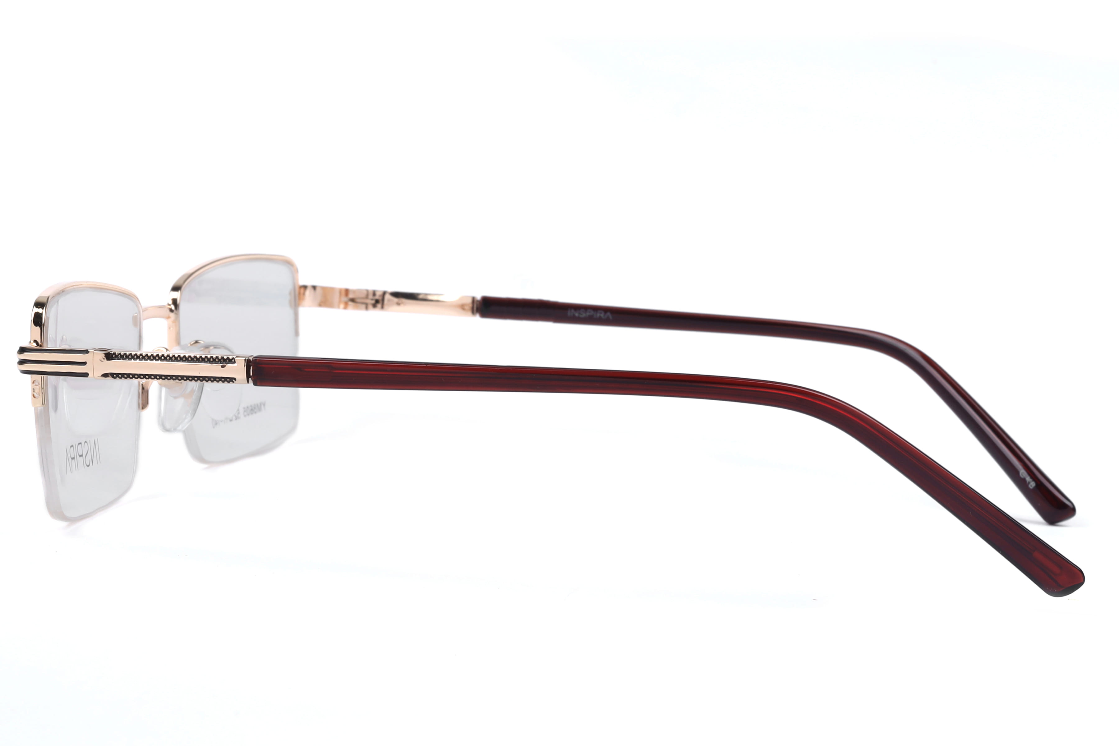 Inspira YM8605 Frame Gold Male Supra Metal Frame — Gold frame — view 3