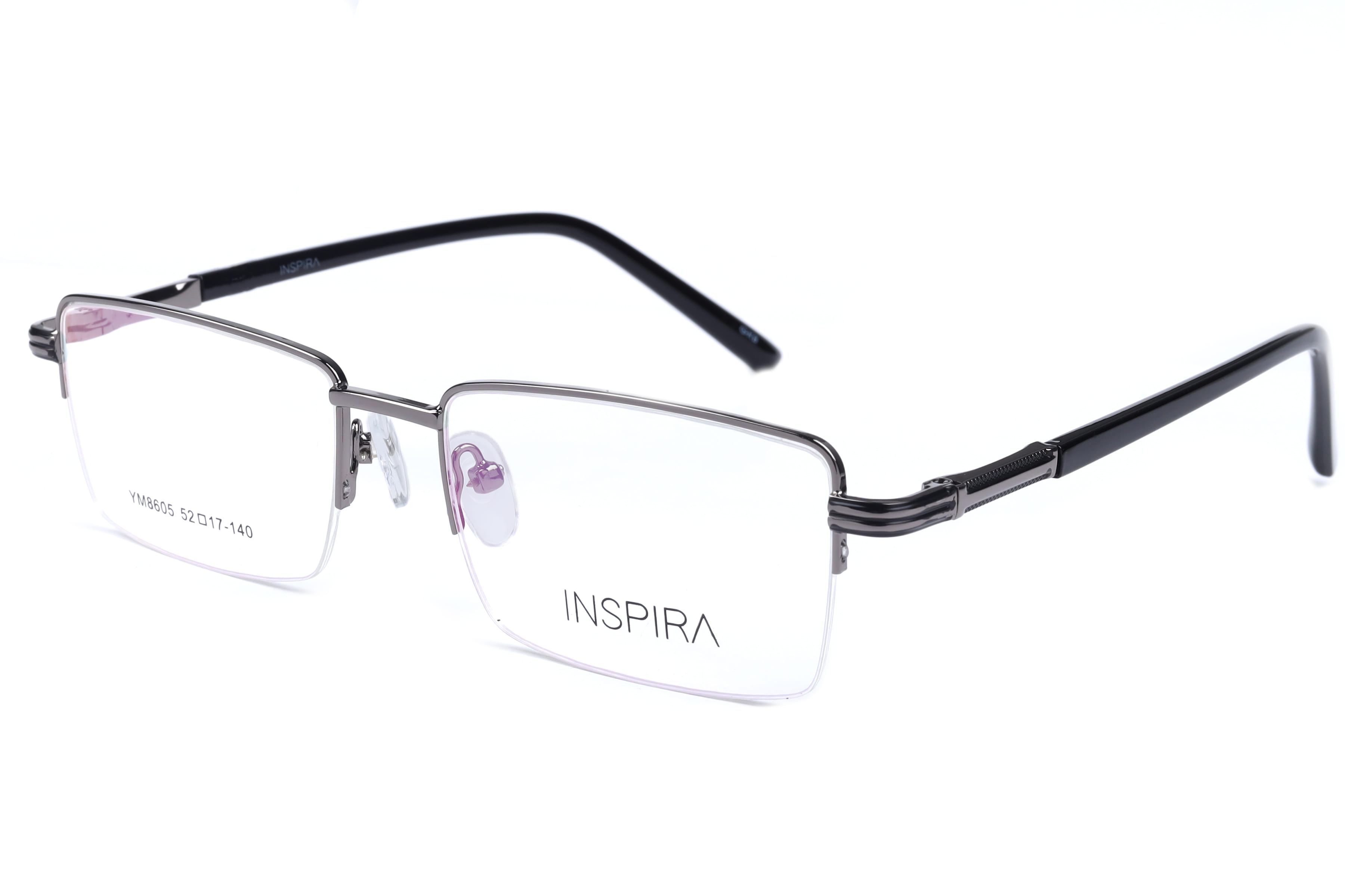 Inspira YM8605 Frame Gun Metal Male Supra Metal Frame — Gun Metal frame — view 1