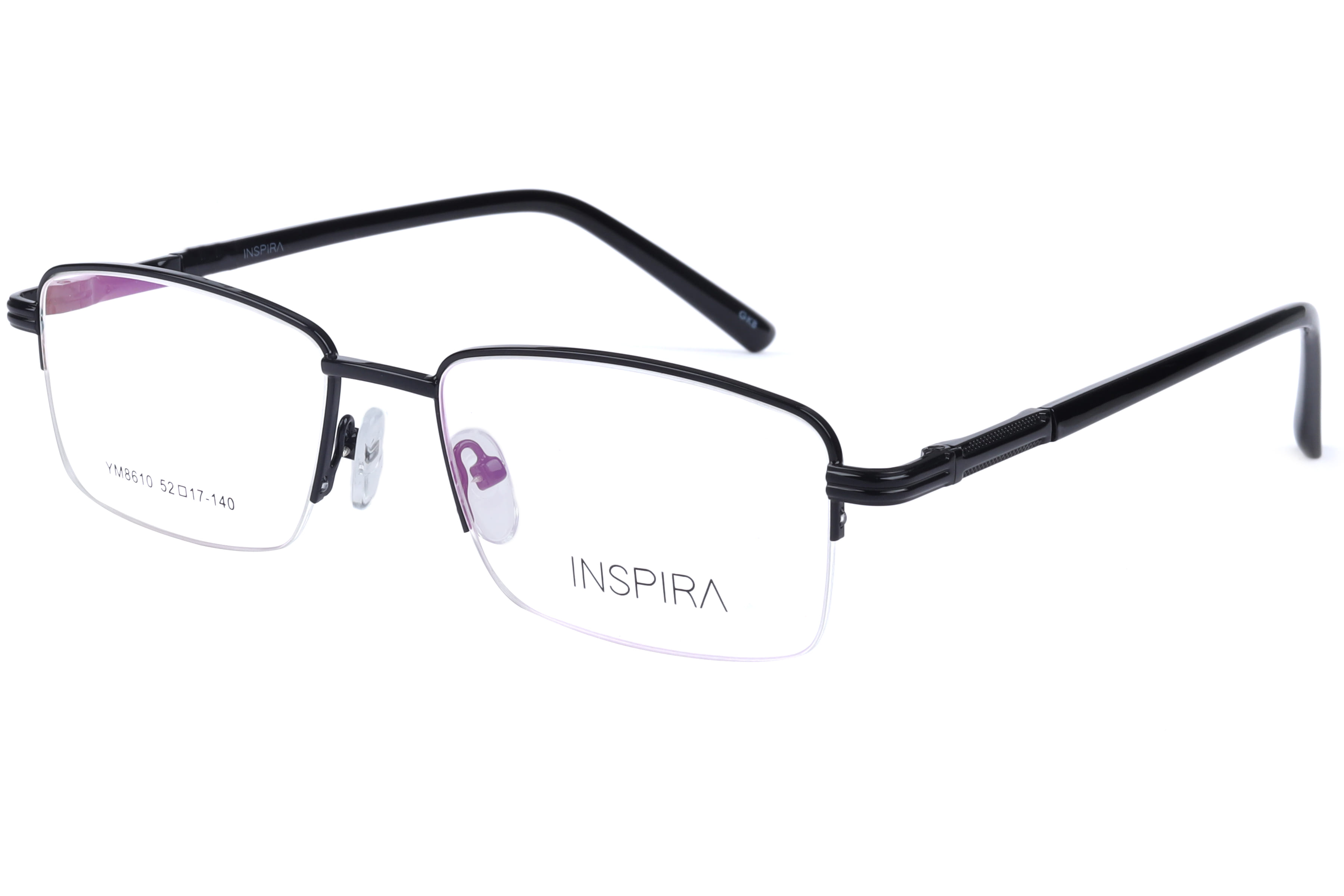 Inspira YM8610 Frame Black Male Supra Metal Frame — Black frame — view 1