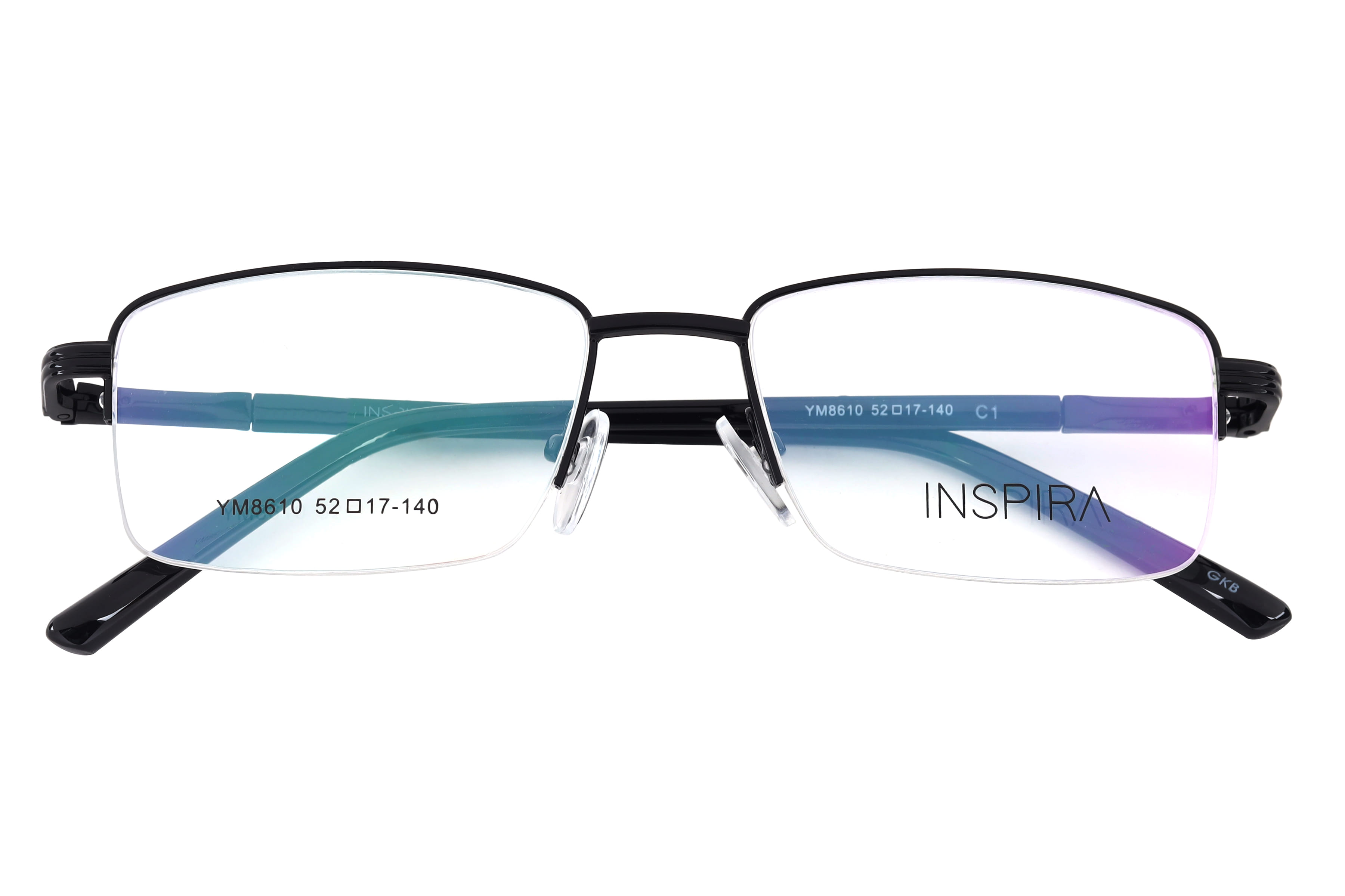 Inspira YM8610 Frame Black Male Supra Metal Frame — Black frame — view 4