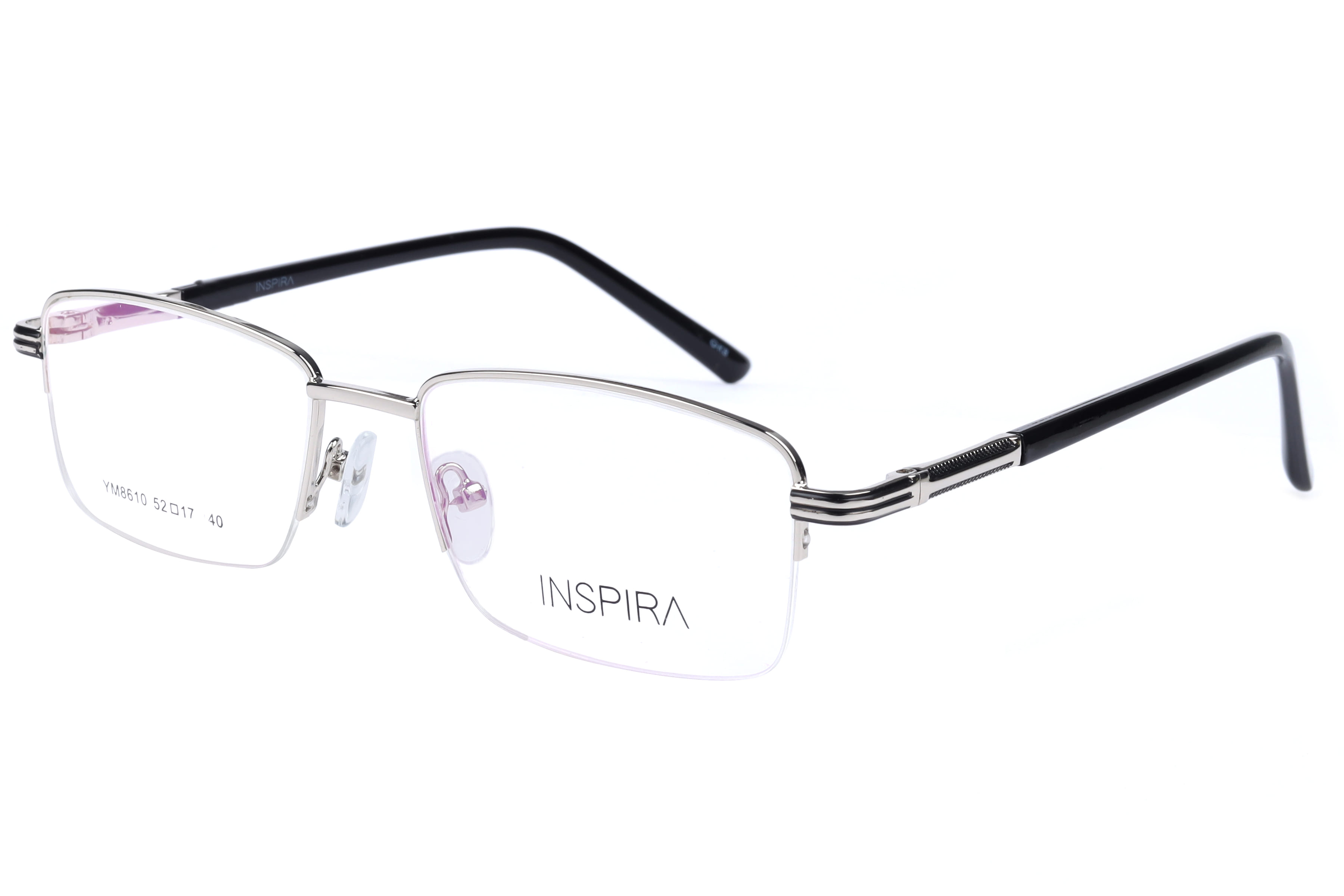 Inspira YM8610 Frame Silver Male Supra Metal Frame — Silver frame — view 1