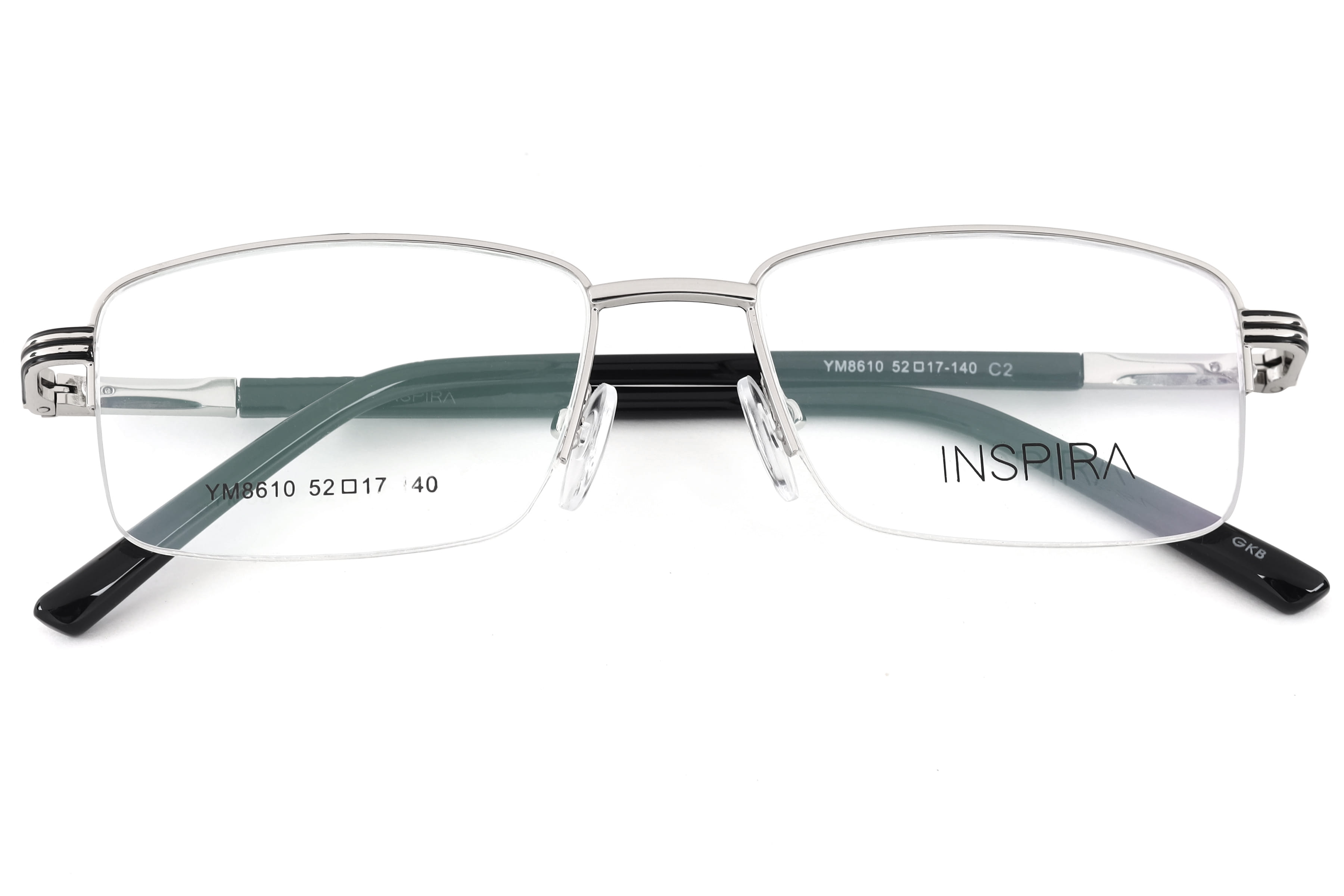 Inspira YM8610 Frame Silver Male Supra Metal Frame — Silver frame — view 4