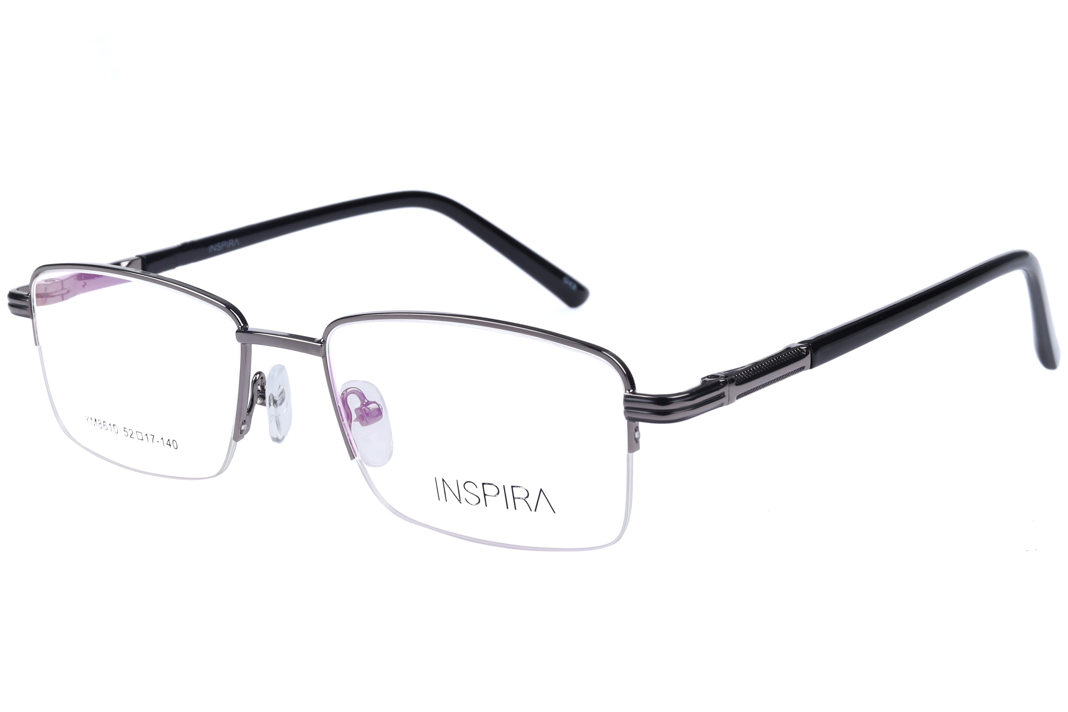 Inspira YM8610 Frame Gun Metal Male Supra Metal Frame — Gun Metal frame — view 1