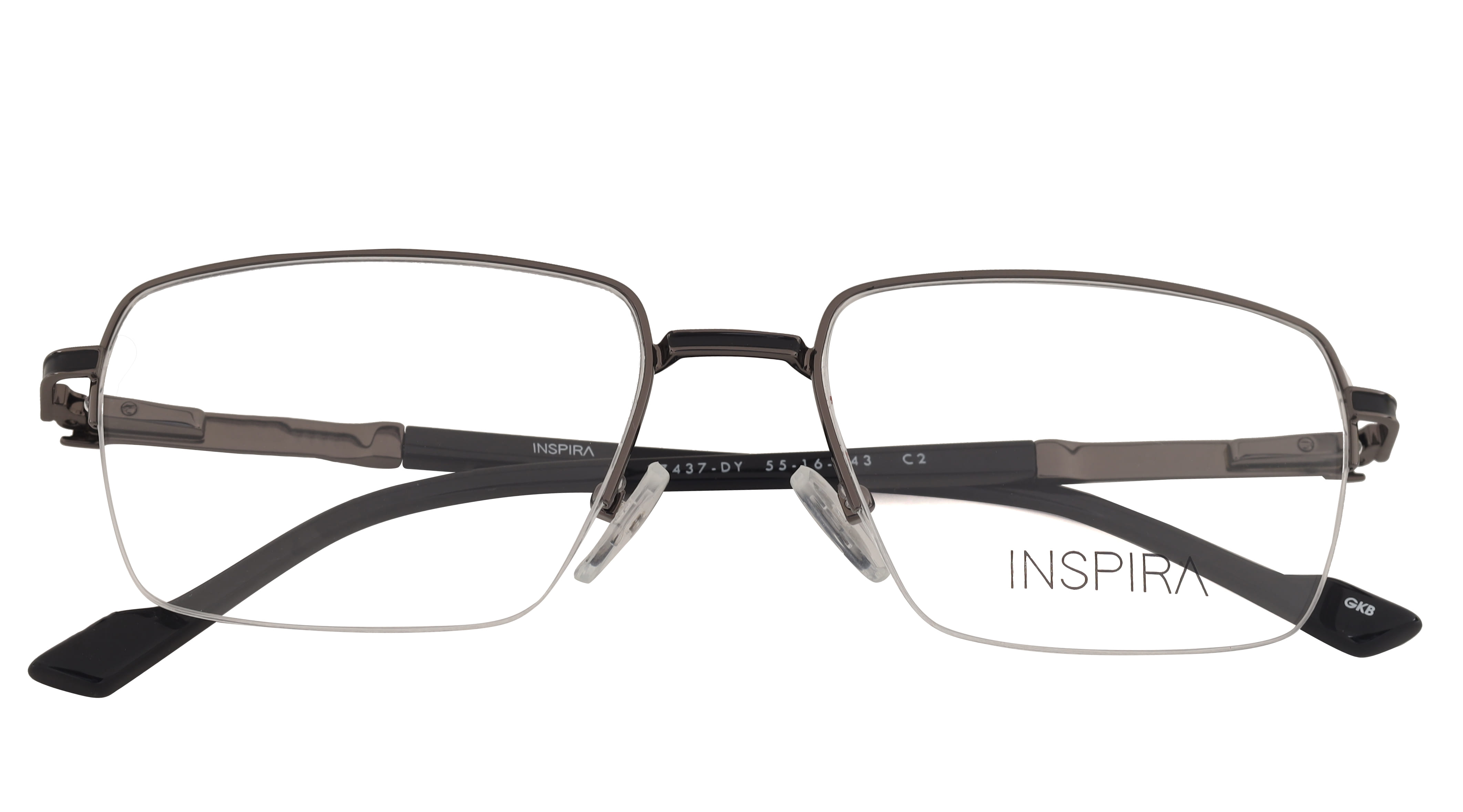 Inspira 17437-DY Frame Gun Metal Male Full Metal Frame — Gun Metal frame — view 4