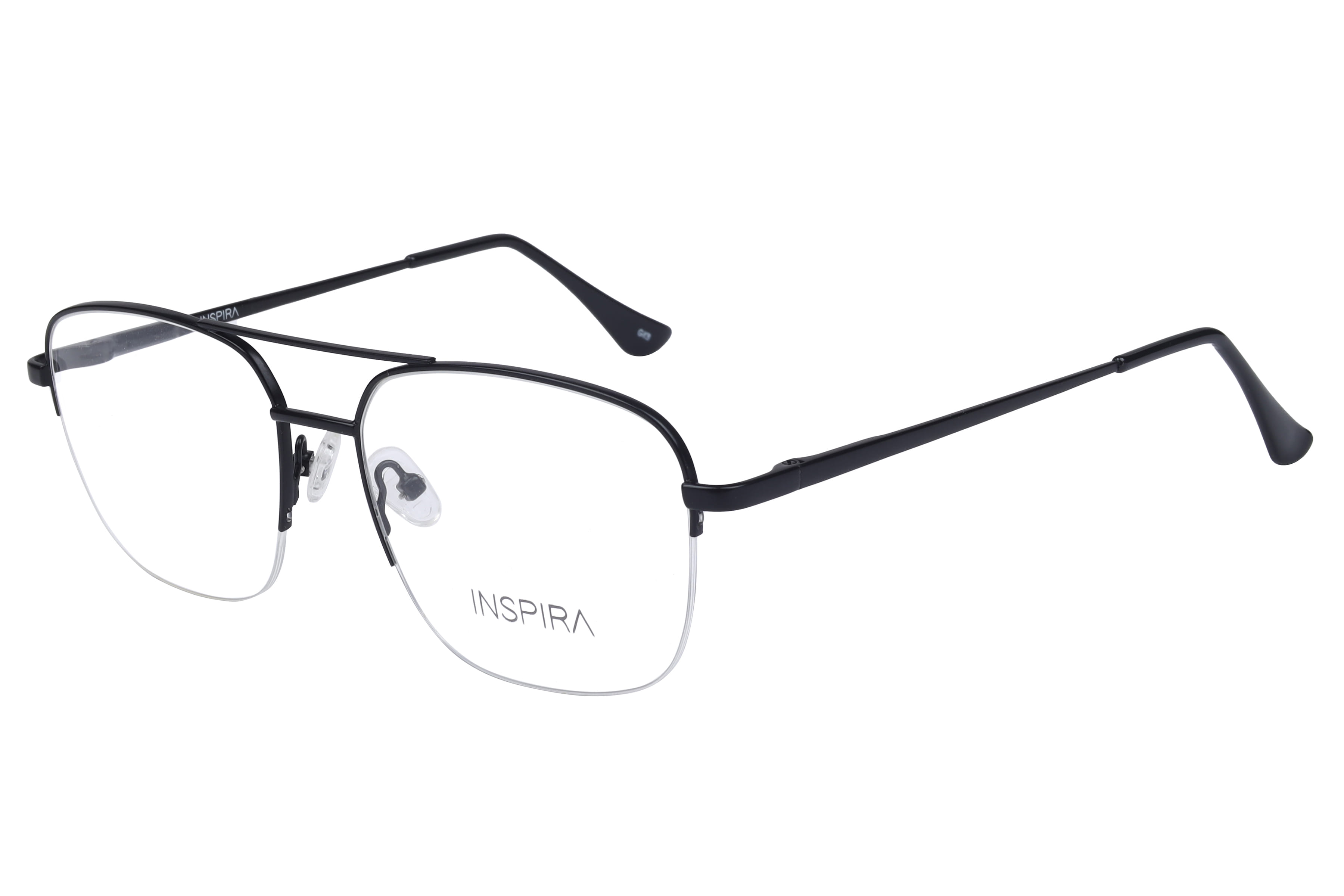 Inspira 16009 Frame Black Male Supra Metal Frame — Black frame — alternate view