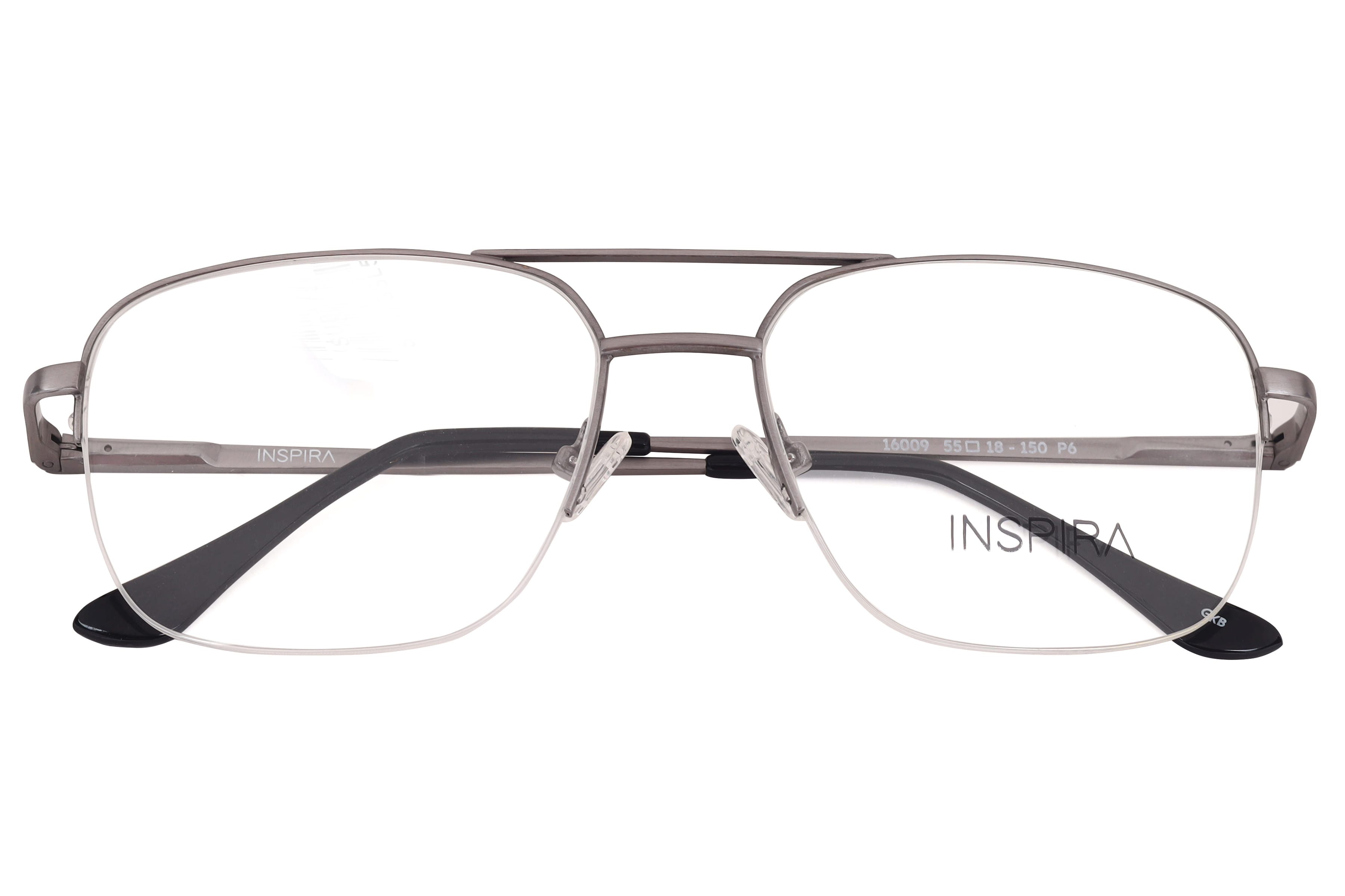 Inspira 16009 Frame Silver Male Supra Metal Frame — Silver frame — view 4