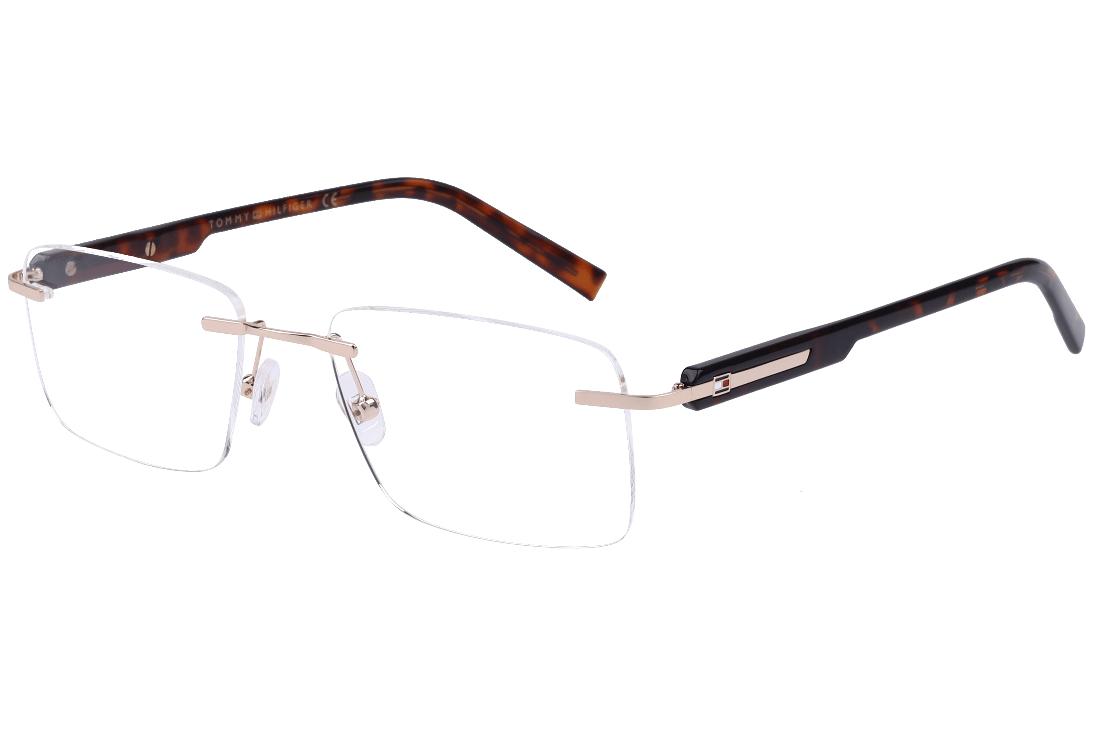 Tommy Hilfiger TH6262 Frame Gold Male RimLess Shell — Gold frame